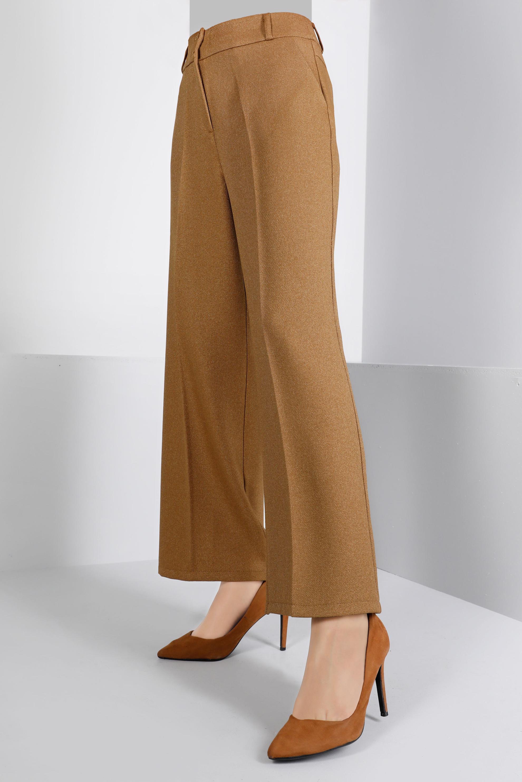 Tesettür giyim KAHVE  GENİŞ KESİM PANTOLON 70462