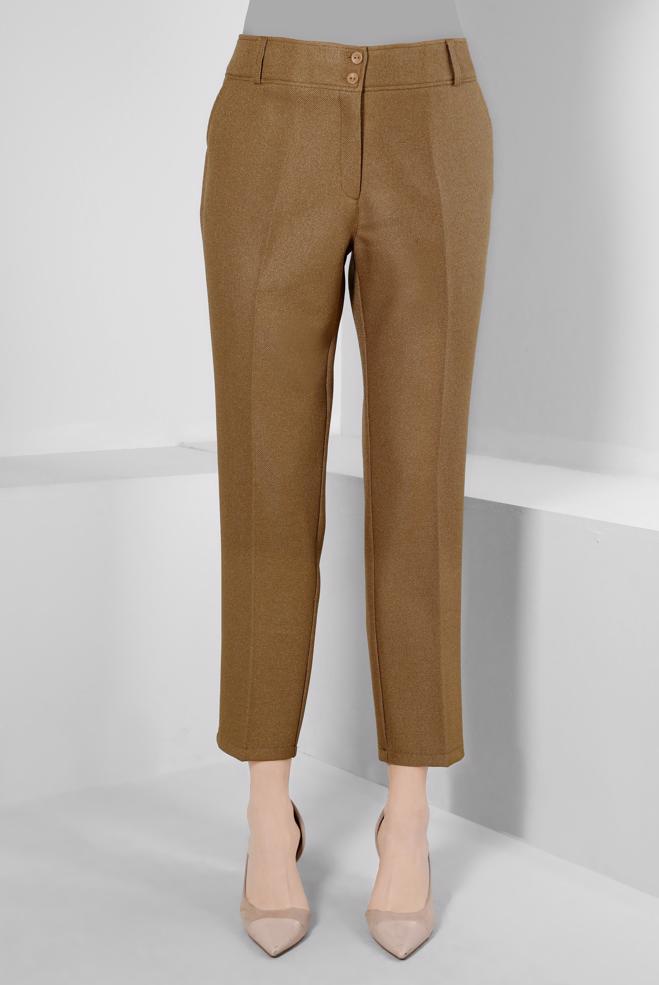 Vêtements hijab BRUN PANTALON CLASSIQUE COUPE DROITE 70463 - ALVİNA