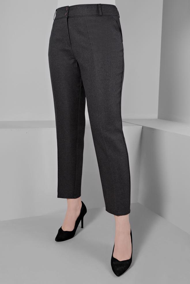 Vêtements hijab GRIS PANTALON CLASSIQUE COUPE DROITE 70463 - ALVİNA