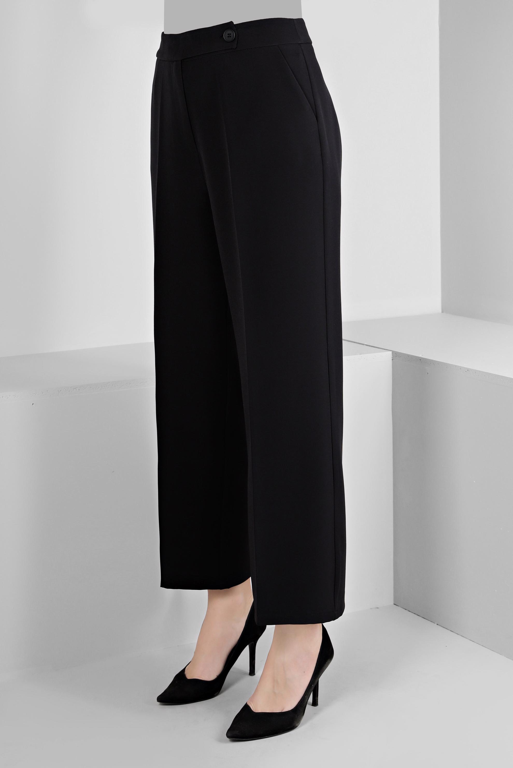 Tesettür giyim SİYAH GENİŞ PAÇA PANTOLON 70464 