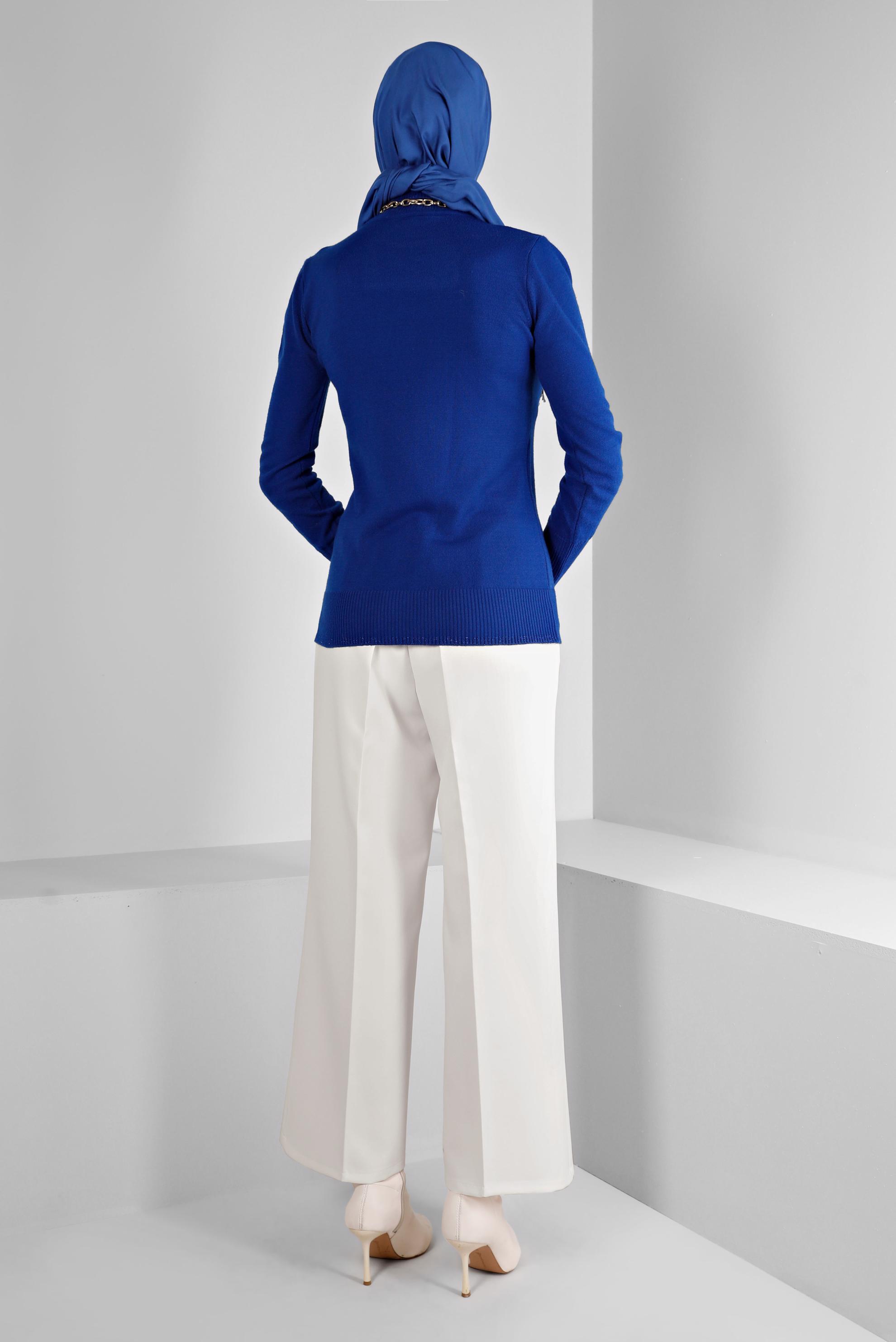 Tesettür giyim BEYAZ GENİŞ PAÇA PANTOLON 70464 