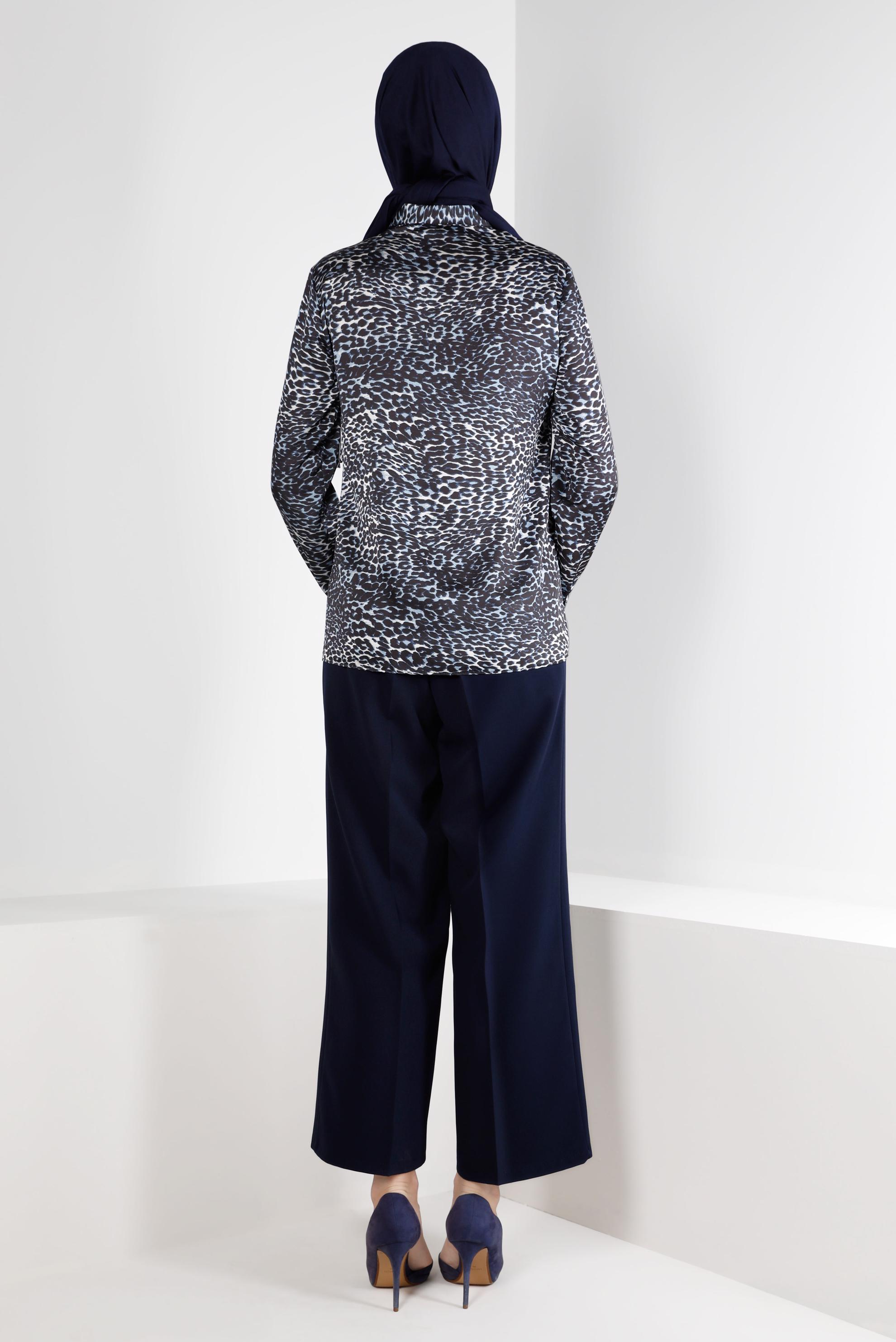 Tesettür giyim LACİVERT GENİŞ PAÇA PANTOLON 70464 