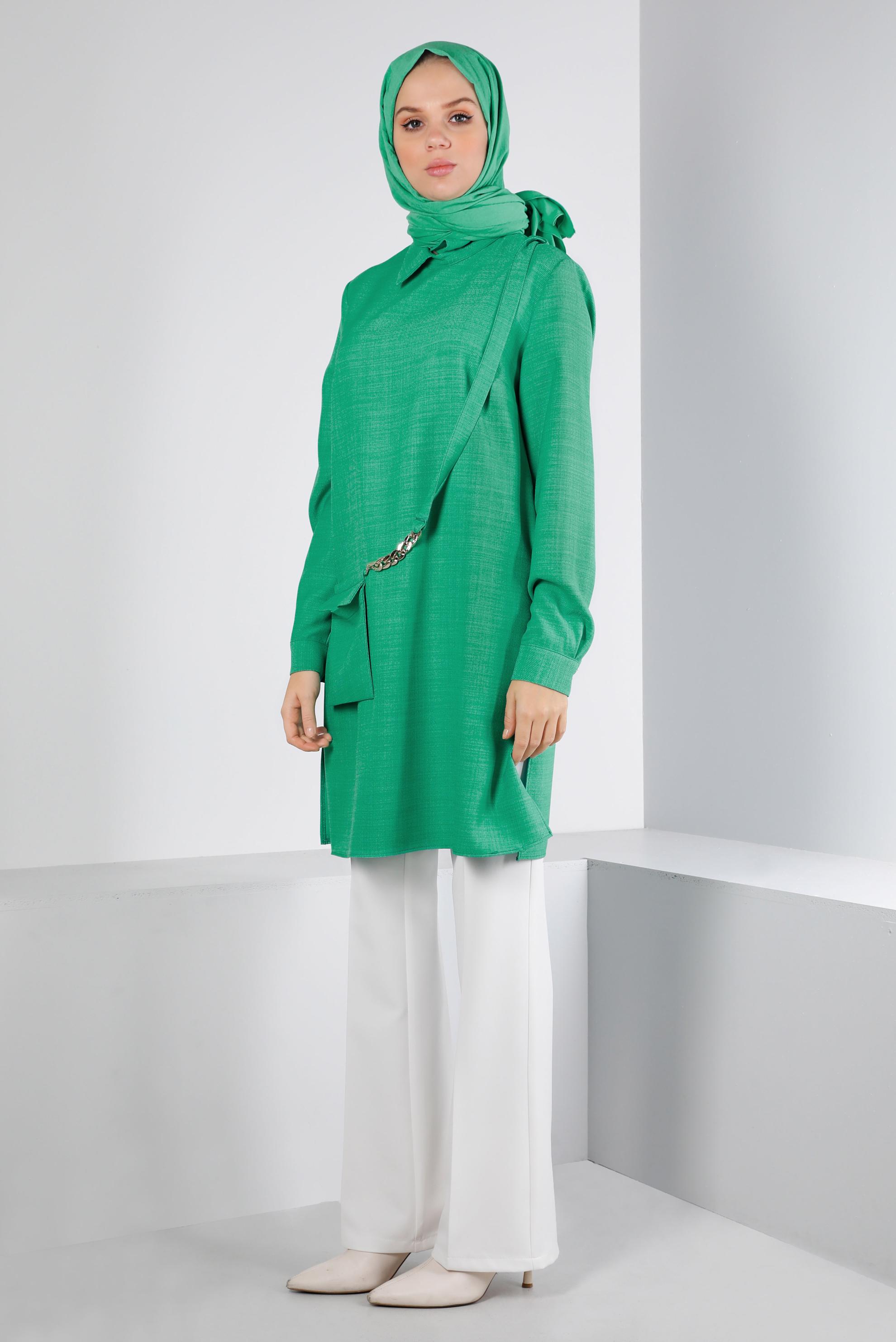 Tesettür giyim BEYAZ İSPANYOL PAÇA PANTOLON 70465