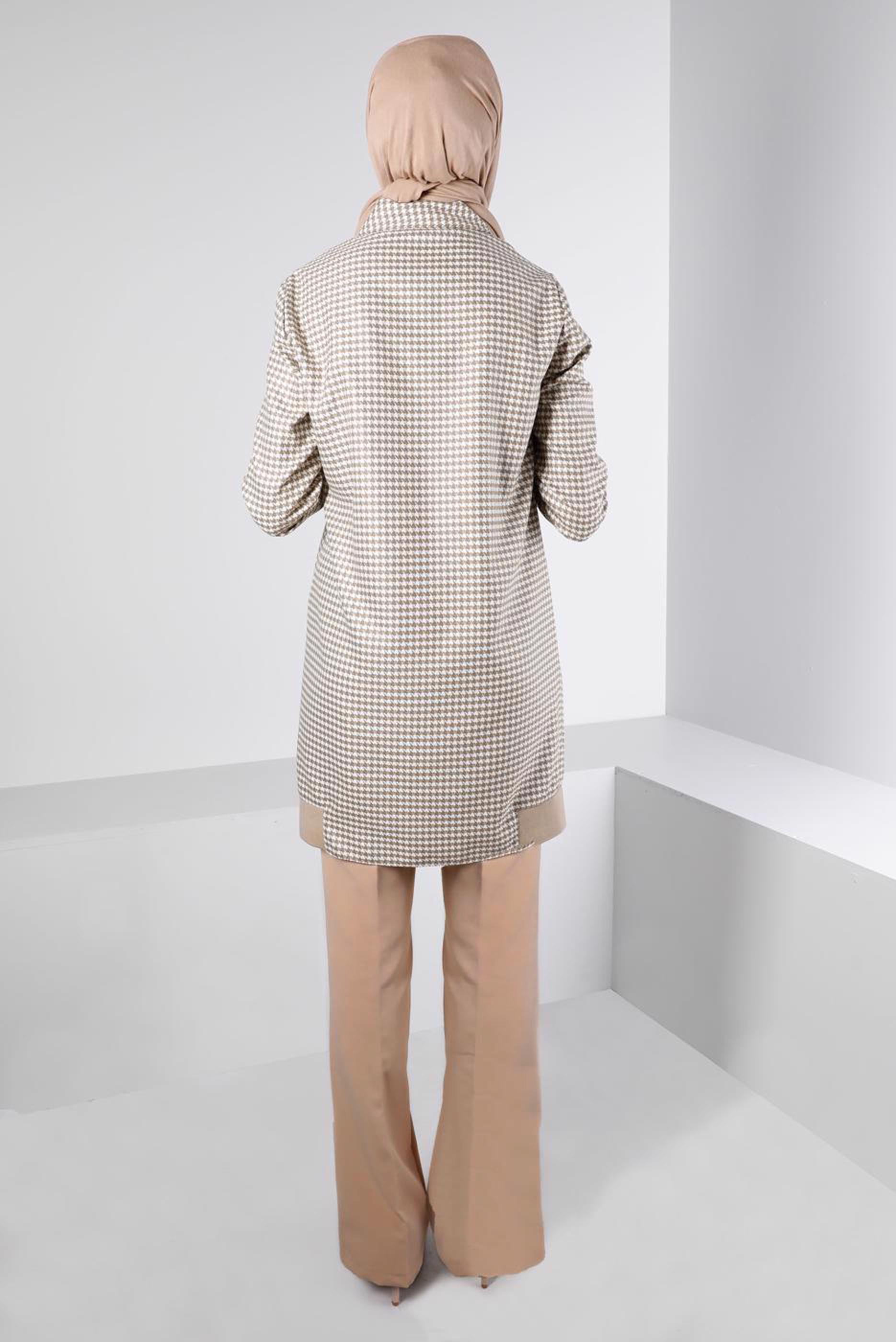 Tesettür giyim BEJ İSPANYOL PAÇA PANTOLON 70465