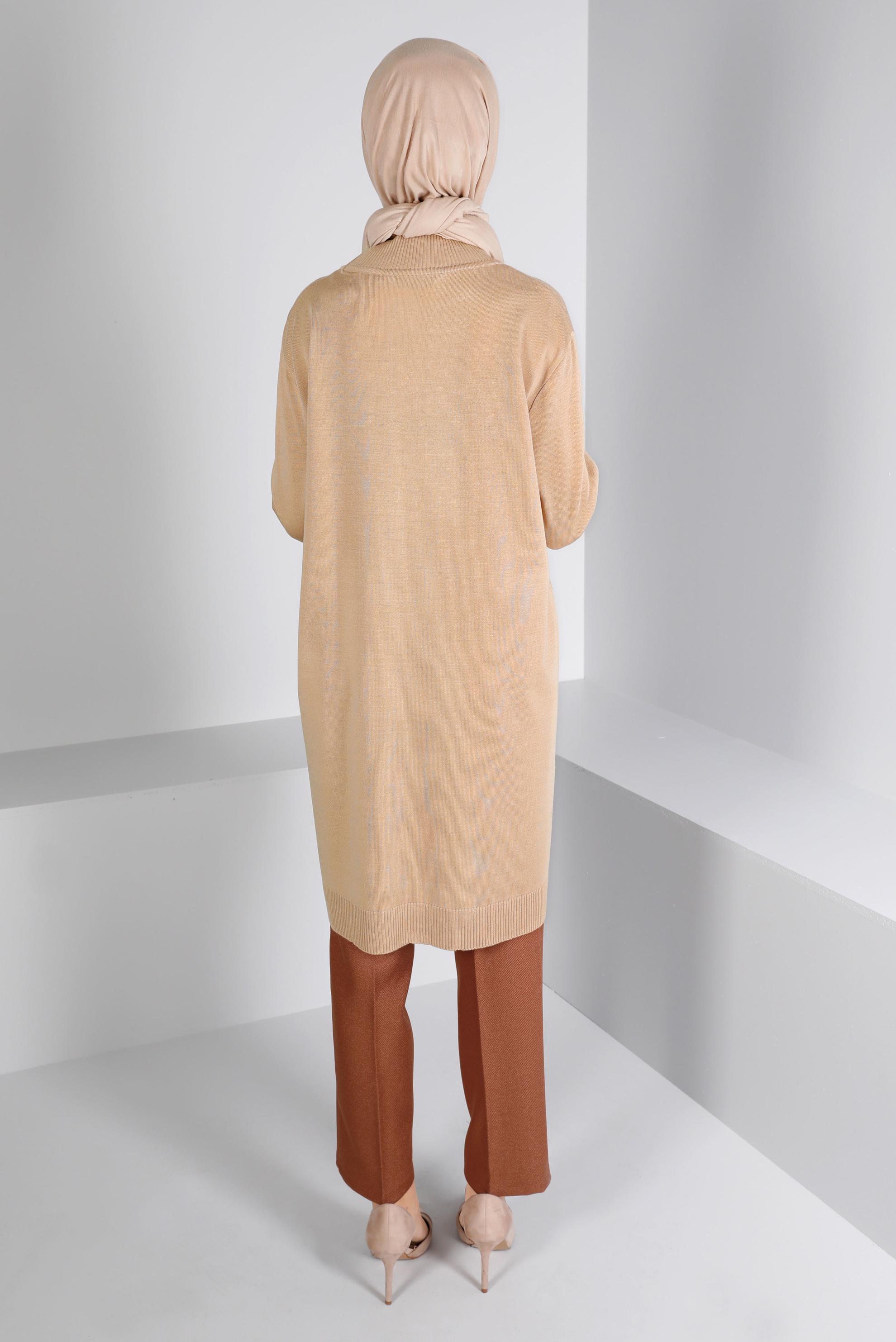 Tesettür giyim TURUNCU KLASİK KESİM DÜĞMELİ PANTOLON 70466