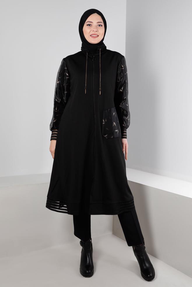 Vêtements hijab NOIR PANTALON CLASSIQUE COUPE DROITE 70468 - ALVİNA