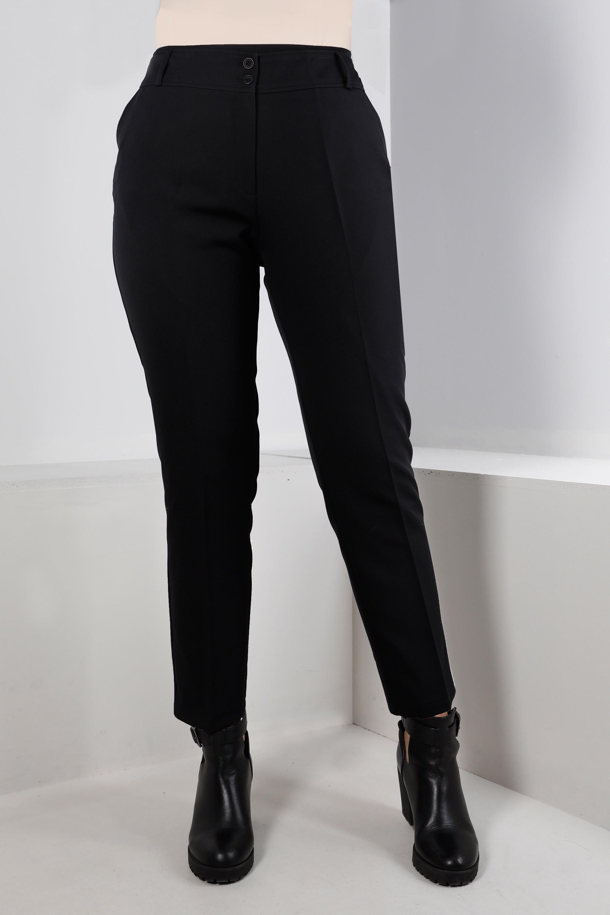 Tesettür giyim SİYAH DÜZ KESİM KLASİK PANTOLON 70468