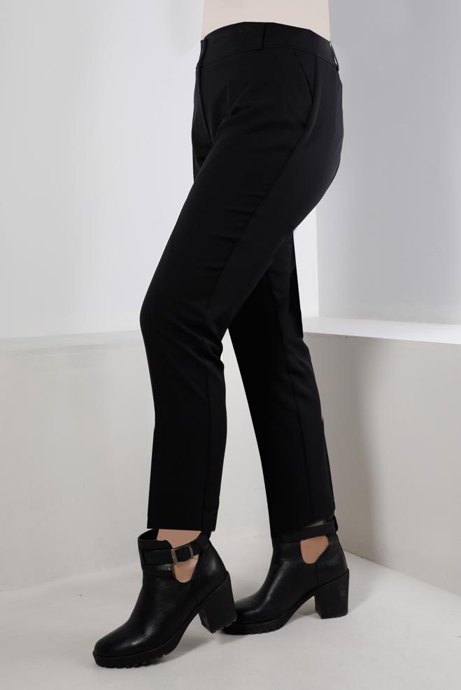 Vêtements hijab NOIR PANTALON CLASSIQUE COUPE DROITE 70468 - ALVİNA