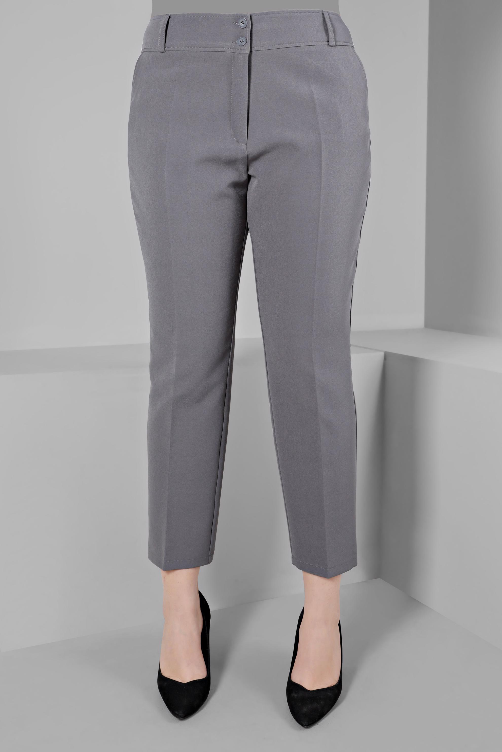 Hijab clothing GREY STRAIGHT CUT CLASSIC TROUSERS 70468
