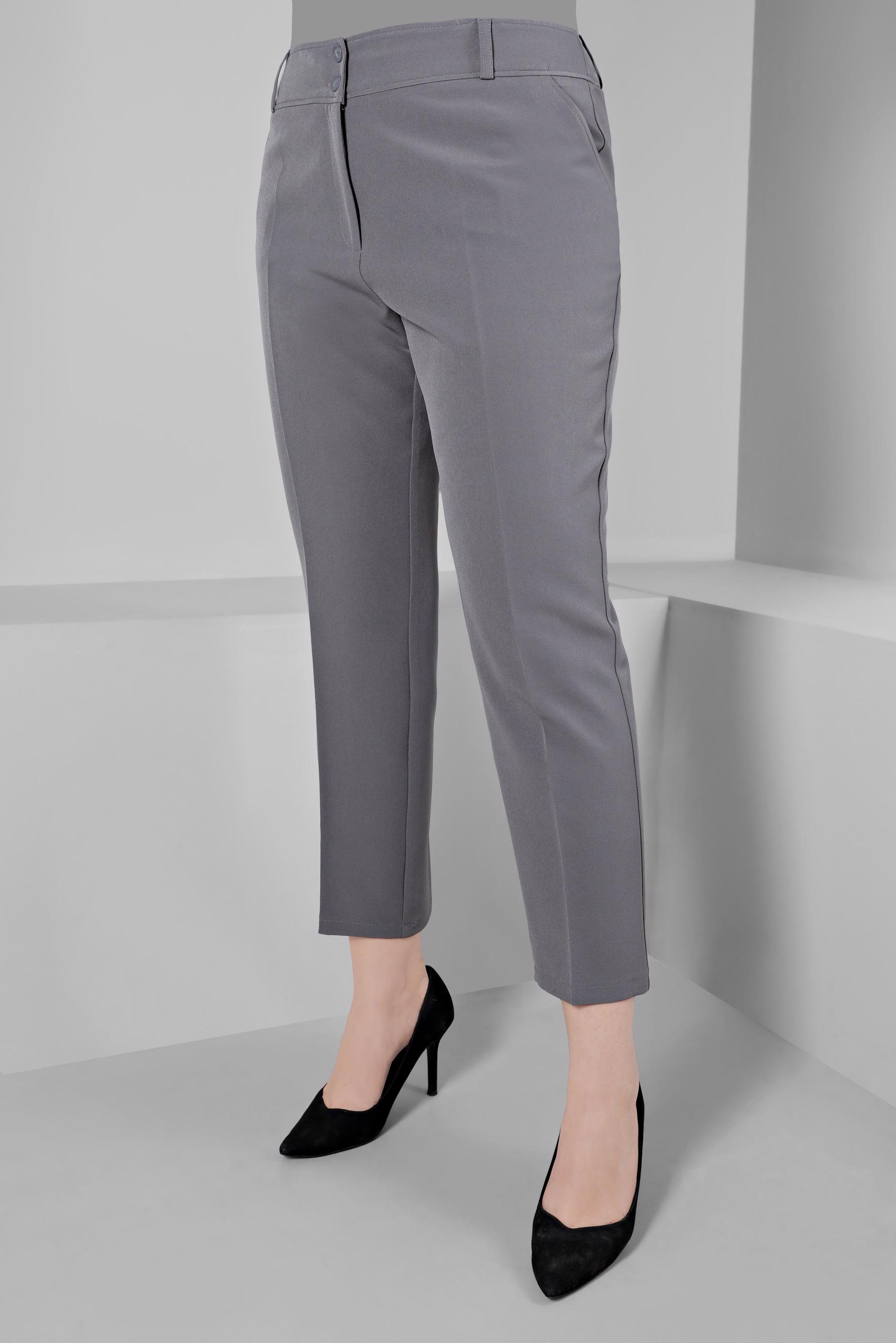 Hijab clothing GREY STRAIGHT CUT CLASSIC TROUSERS 70468