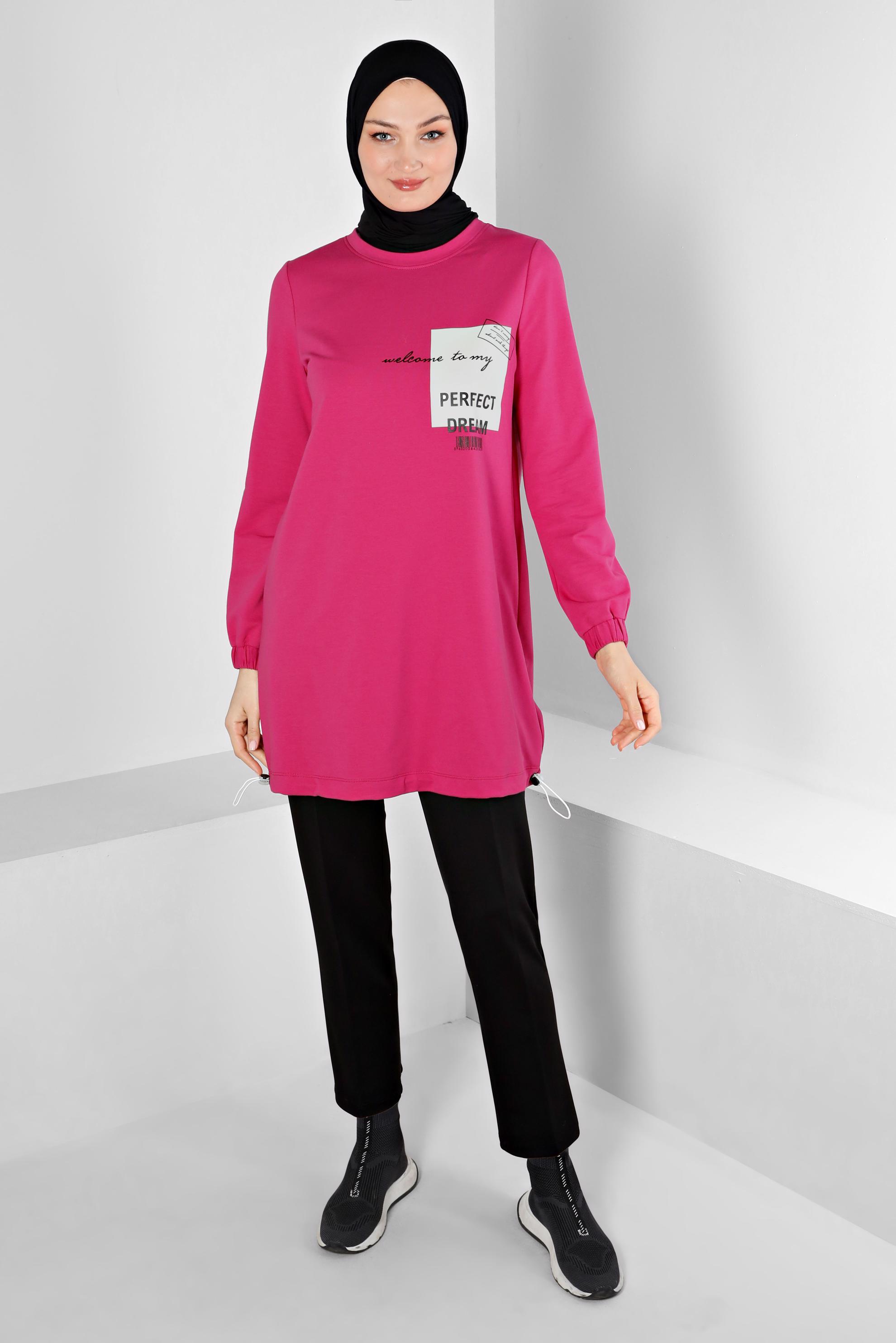 Tesettür giyim SİYAH BELİ LASTİKLİ DAR PAÇA PANTOLON 70469