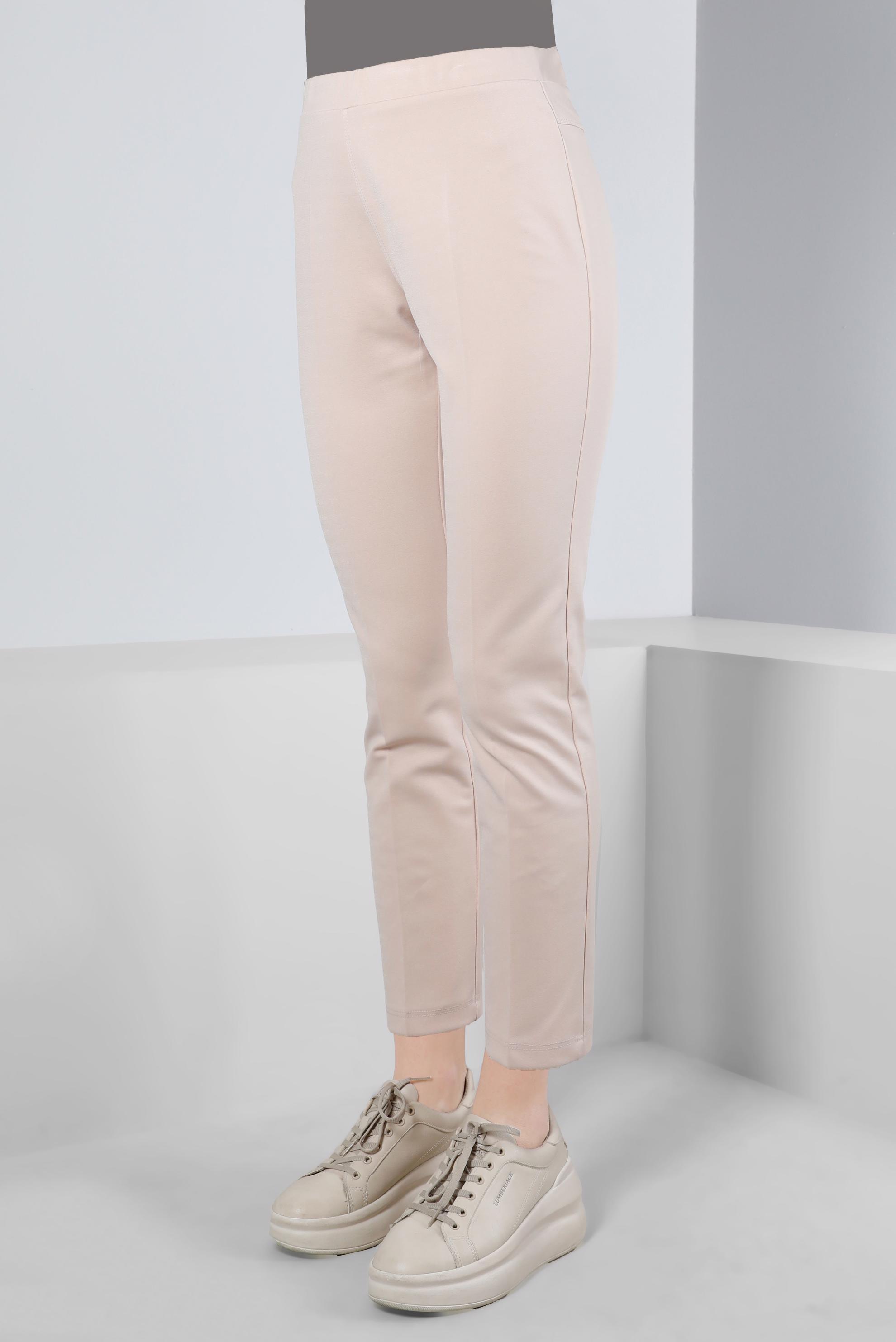 Tesettür giyim BEJ BELİ LASTİKLİ DAR PAÇA PANTOLON 70469