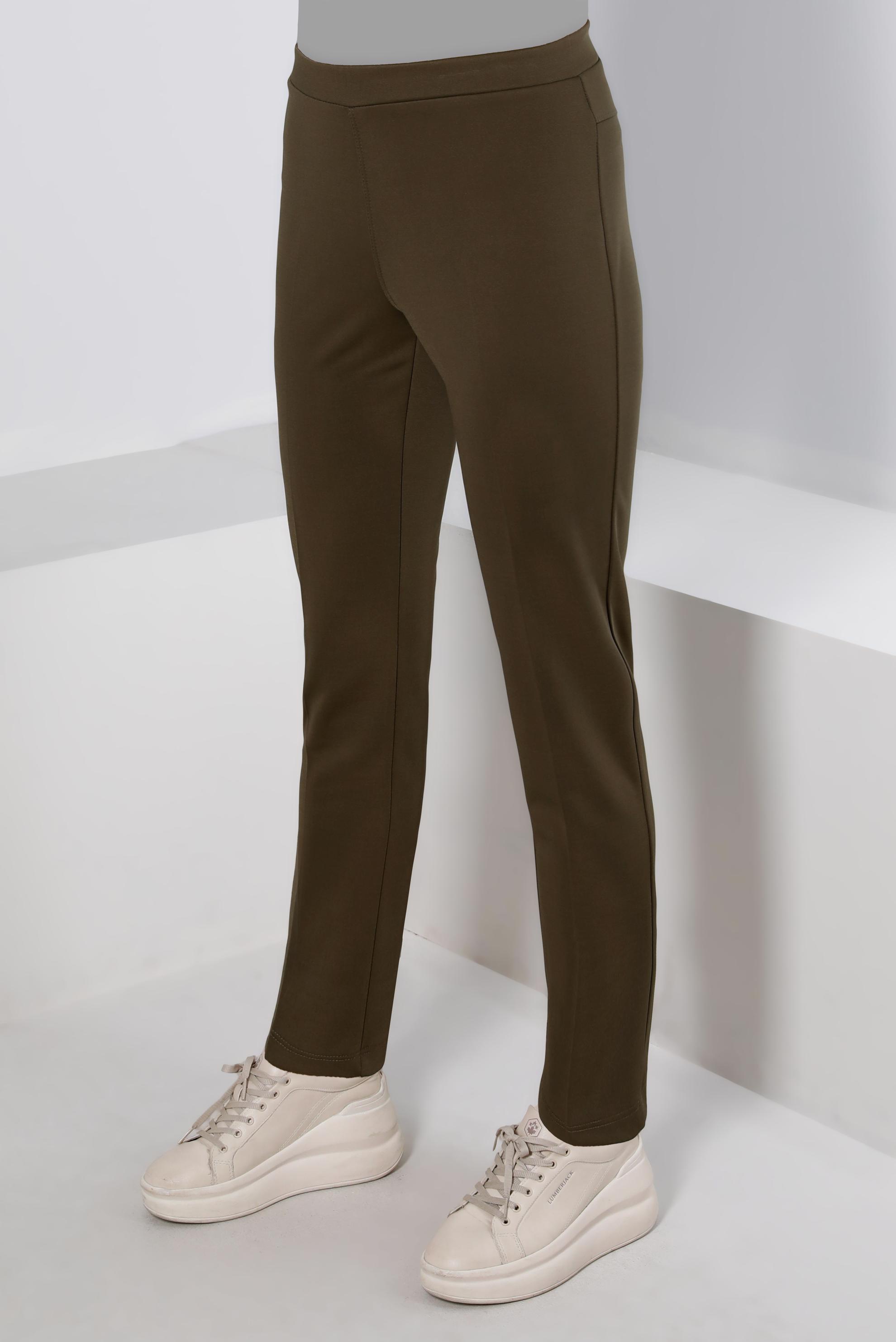 Tesettür giyim HAKİ BELİ LASTİKLİ DAR PAÇA PANTOLON 70469