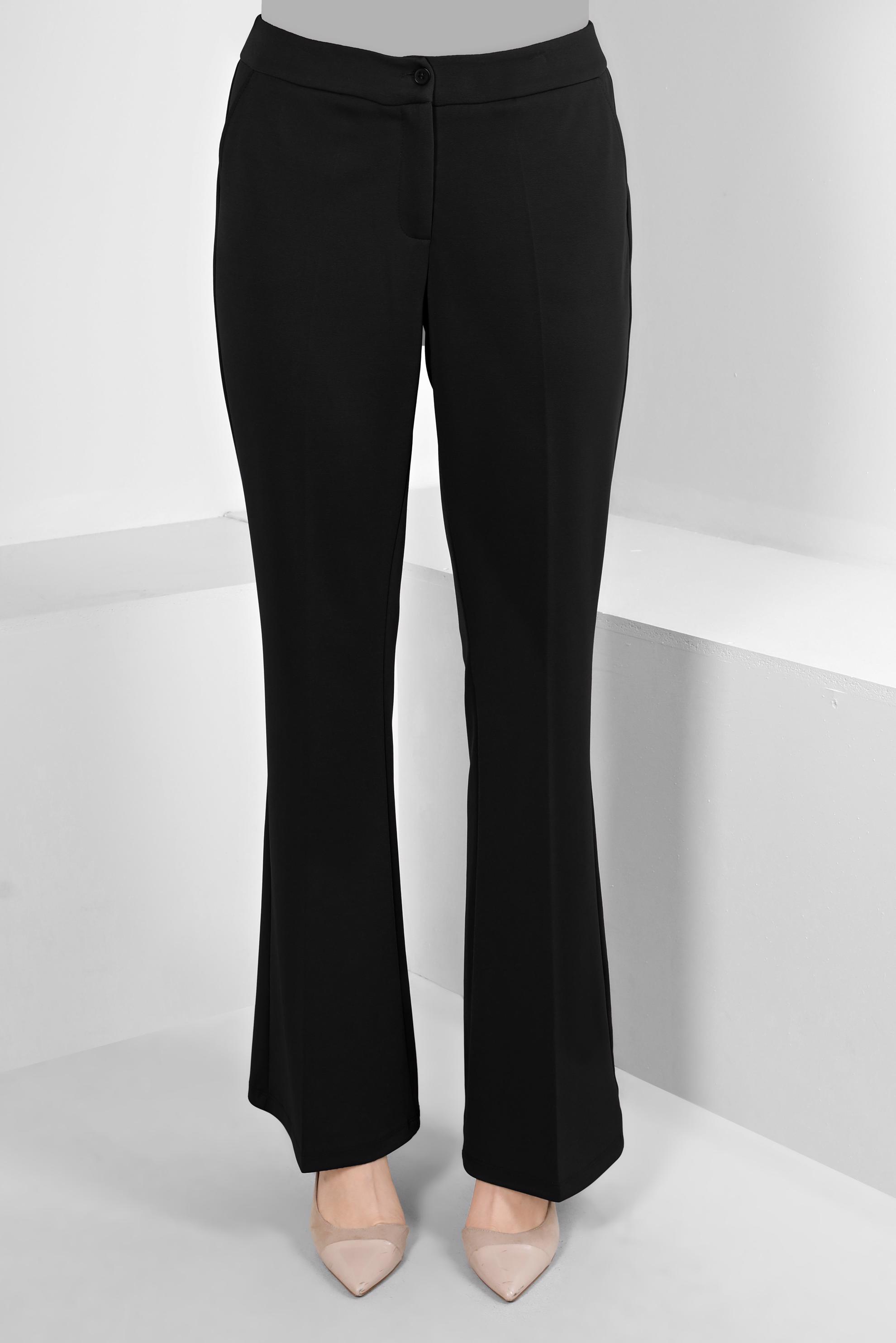 Tesettür giyim SİYAH İSPANYOL PAÇA PANTOLON 70470