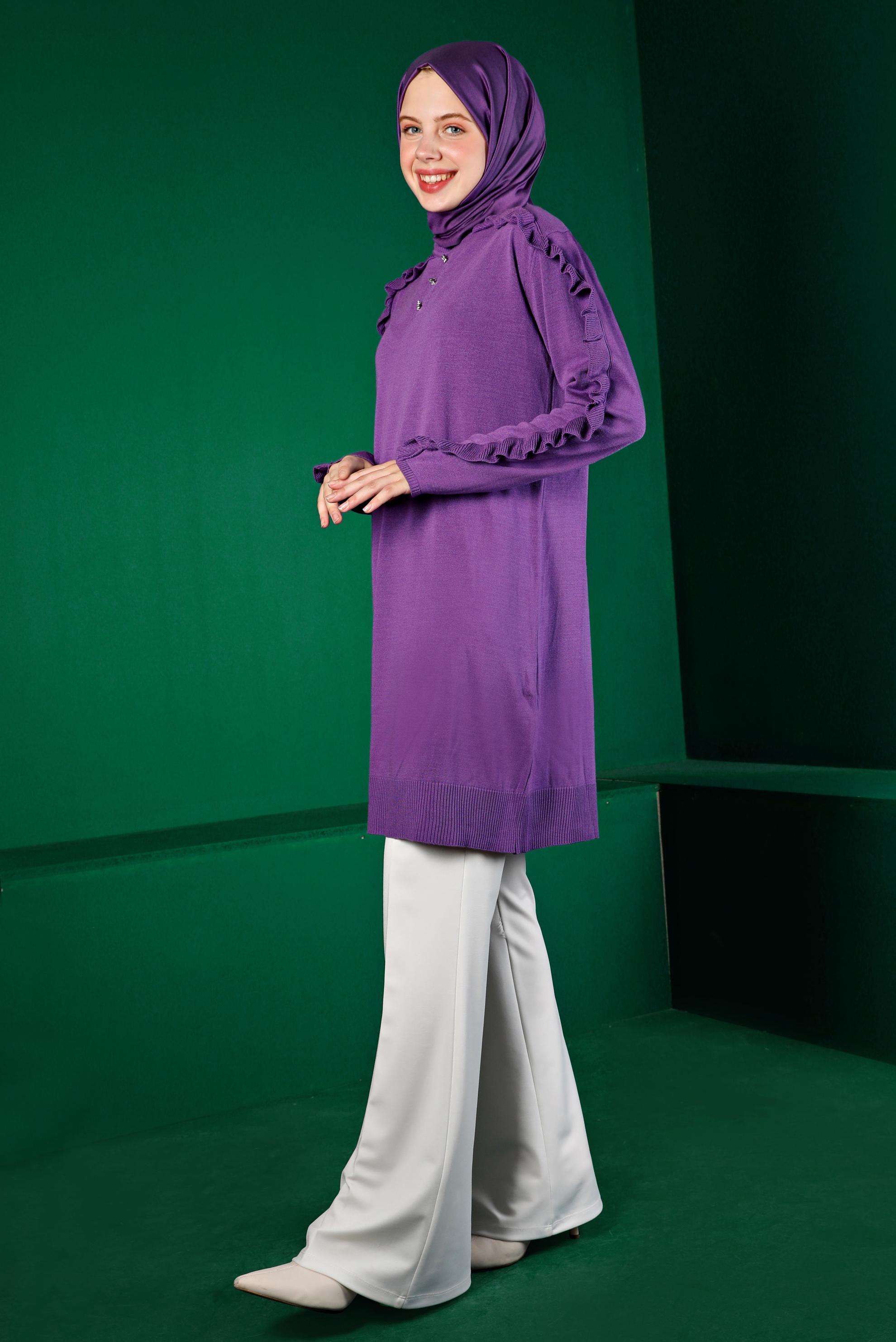 Hijab clothing WHITE FLARED TROUSERS 70470