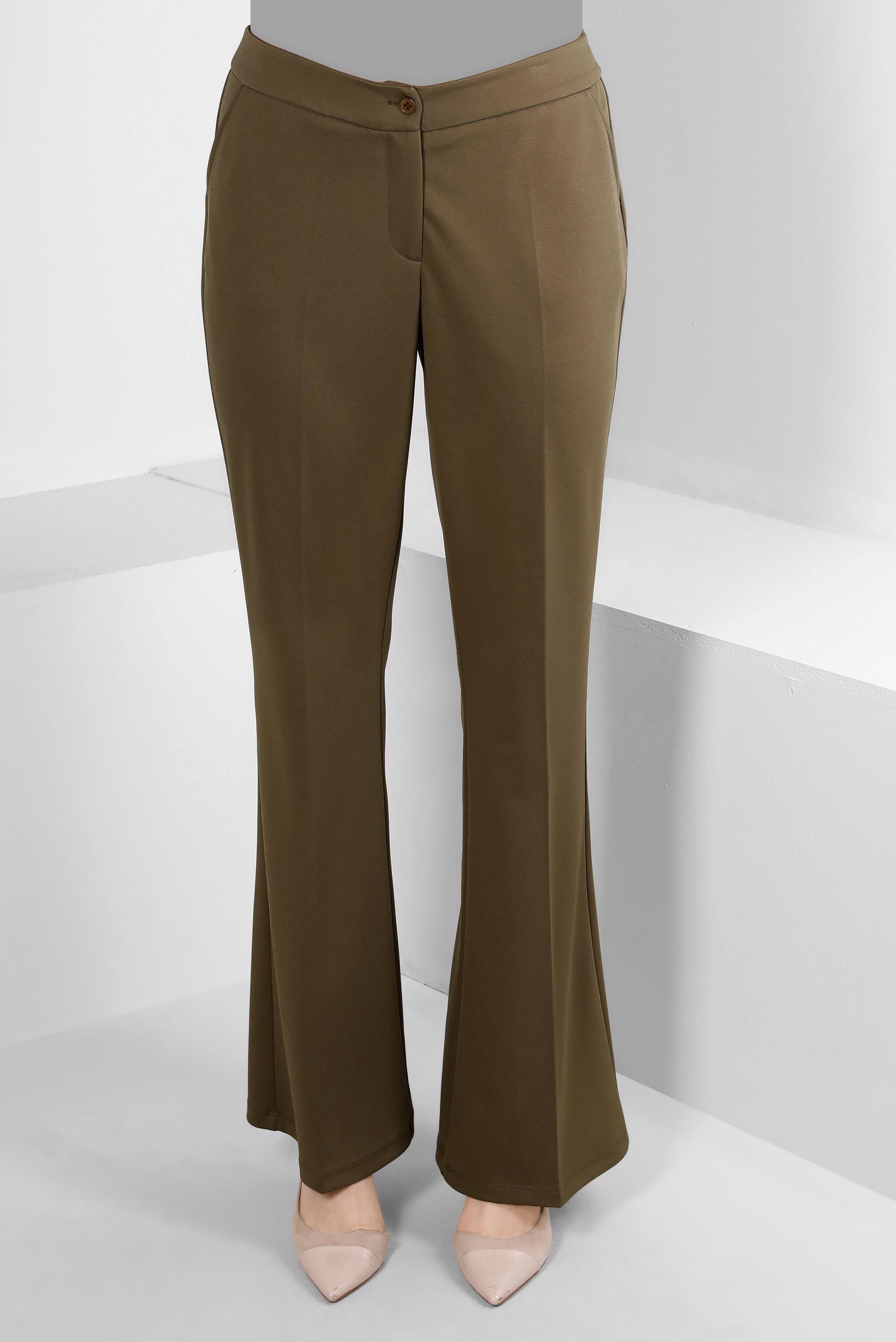 Tesettür giyim HAKİ İSPANYOL PAÇA PANTOLON 70470