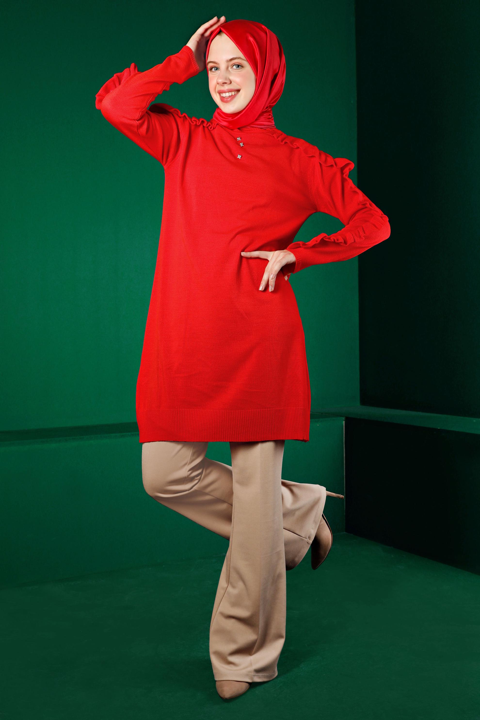 Hijab clothing BEIGE FLARED TROUSERS 70470