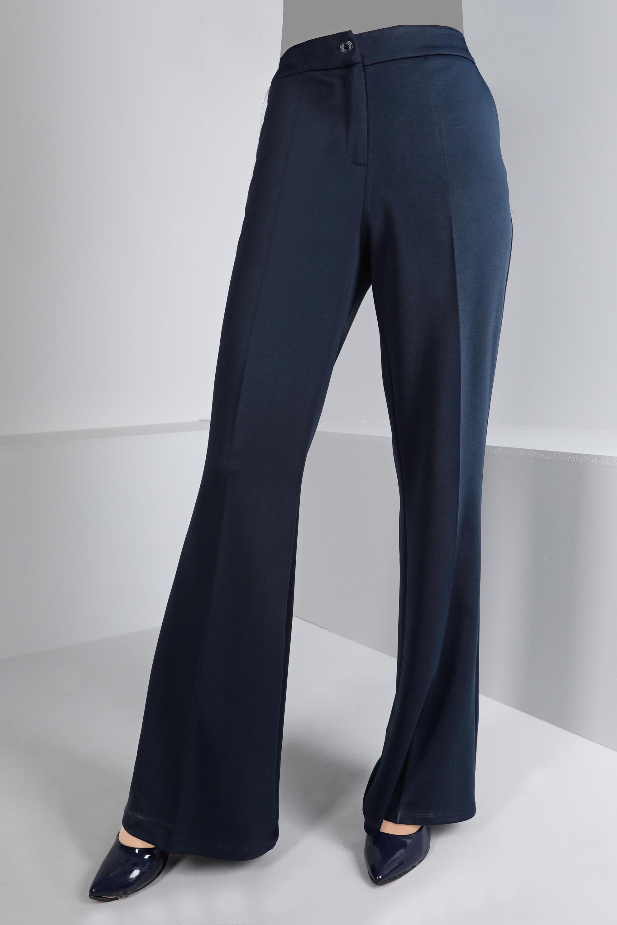 Tesettür giyim LACİVERT İSPANYOL PAÇA PANTOLON 70470