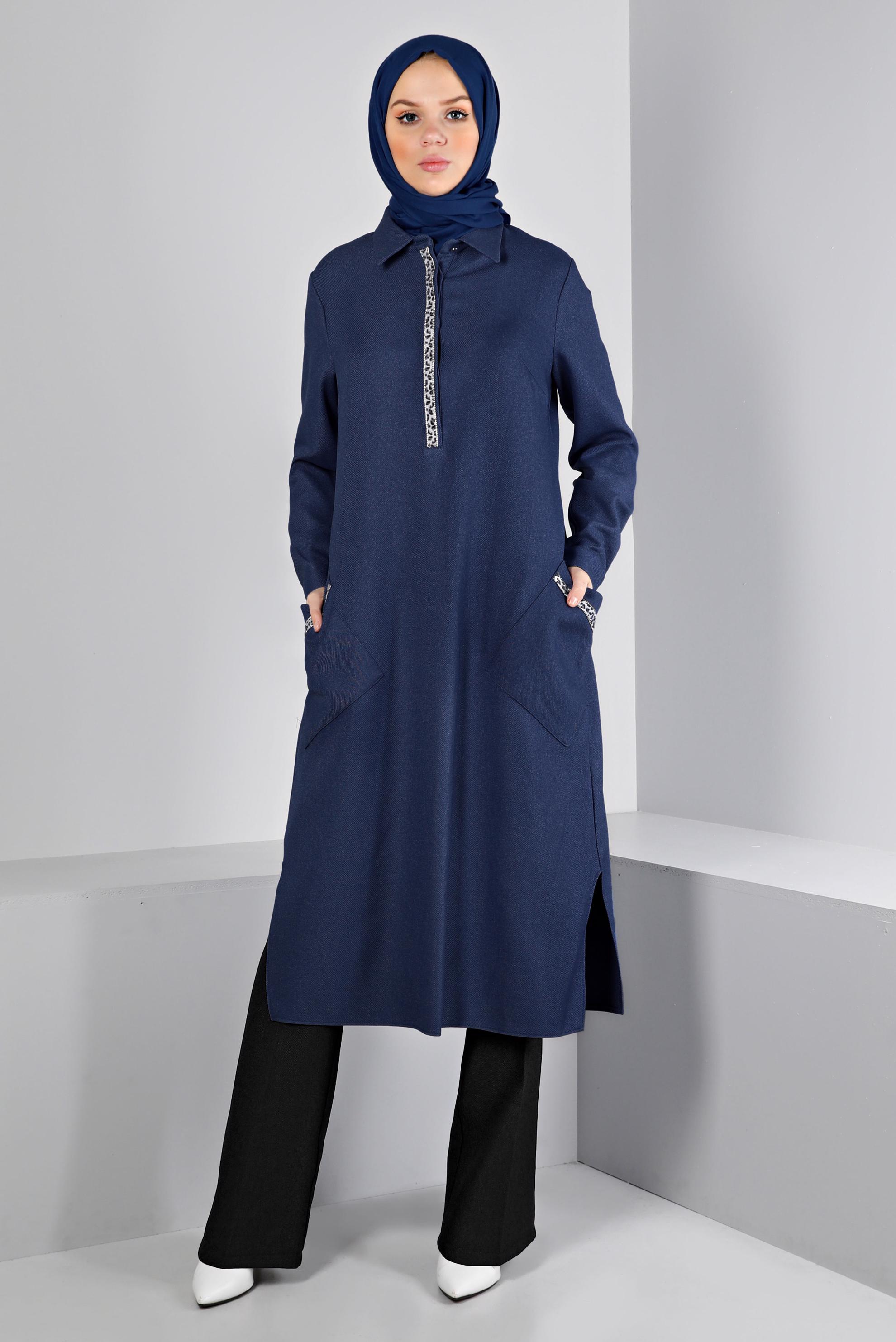 Tesettür giyim SİYAH YÜKSEK BEL PANTOLON 70471 