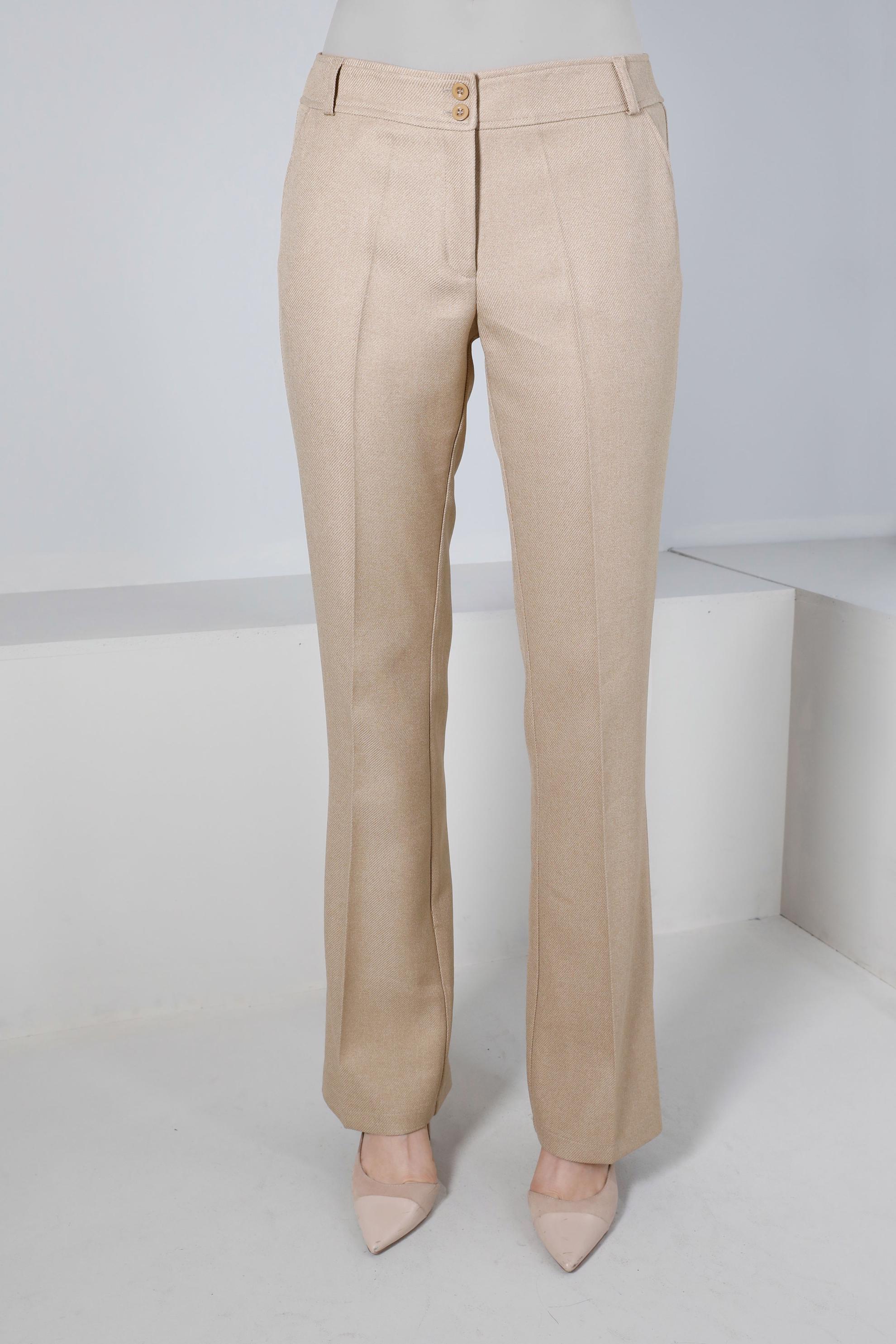 Tesettür giyim BEJ YÜKSEK BEL PANTOLON 70471 