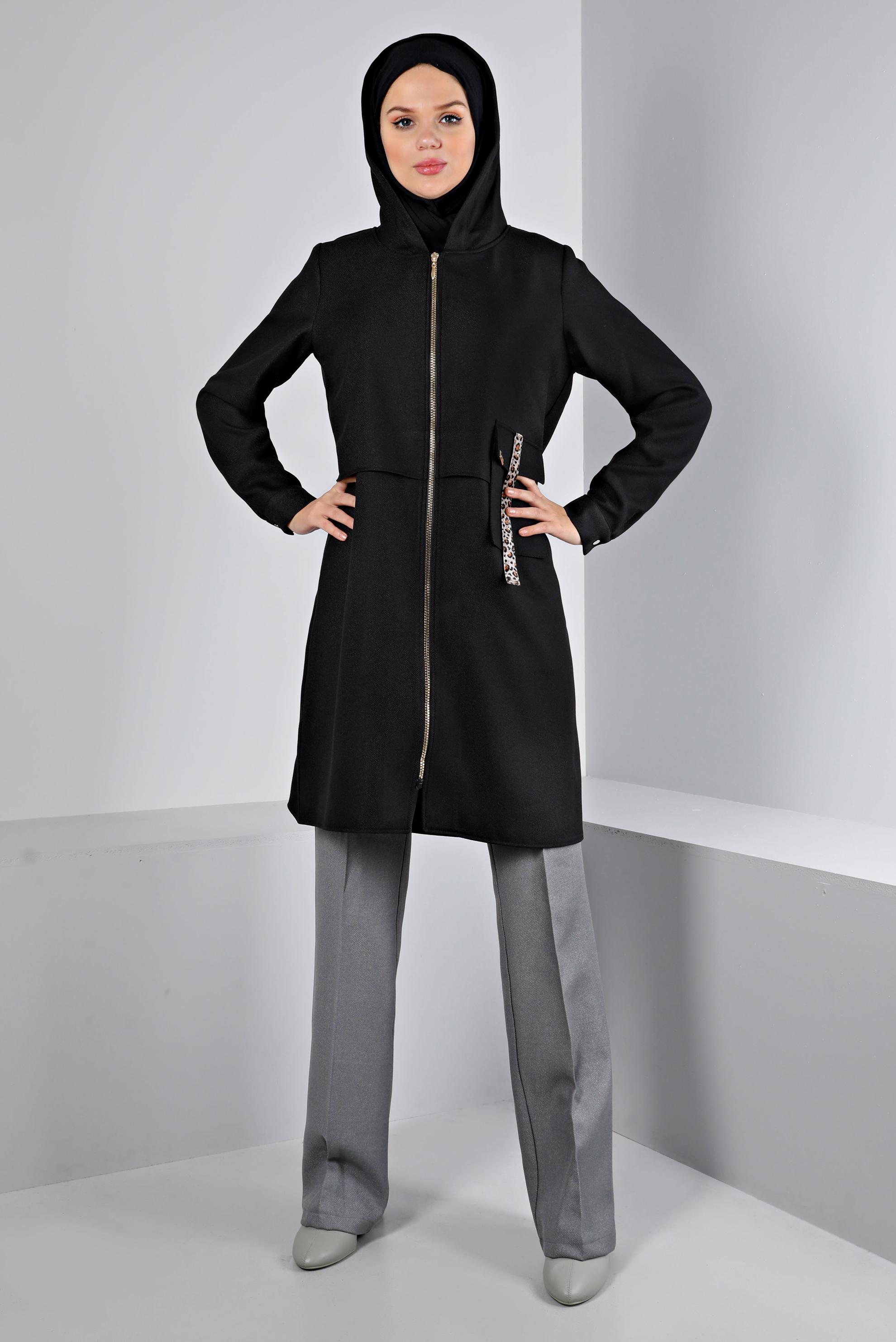 Tesettür giyim GRİ YÜKSEK BEL PANTOLON 70471 