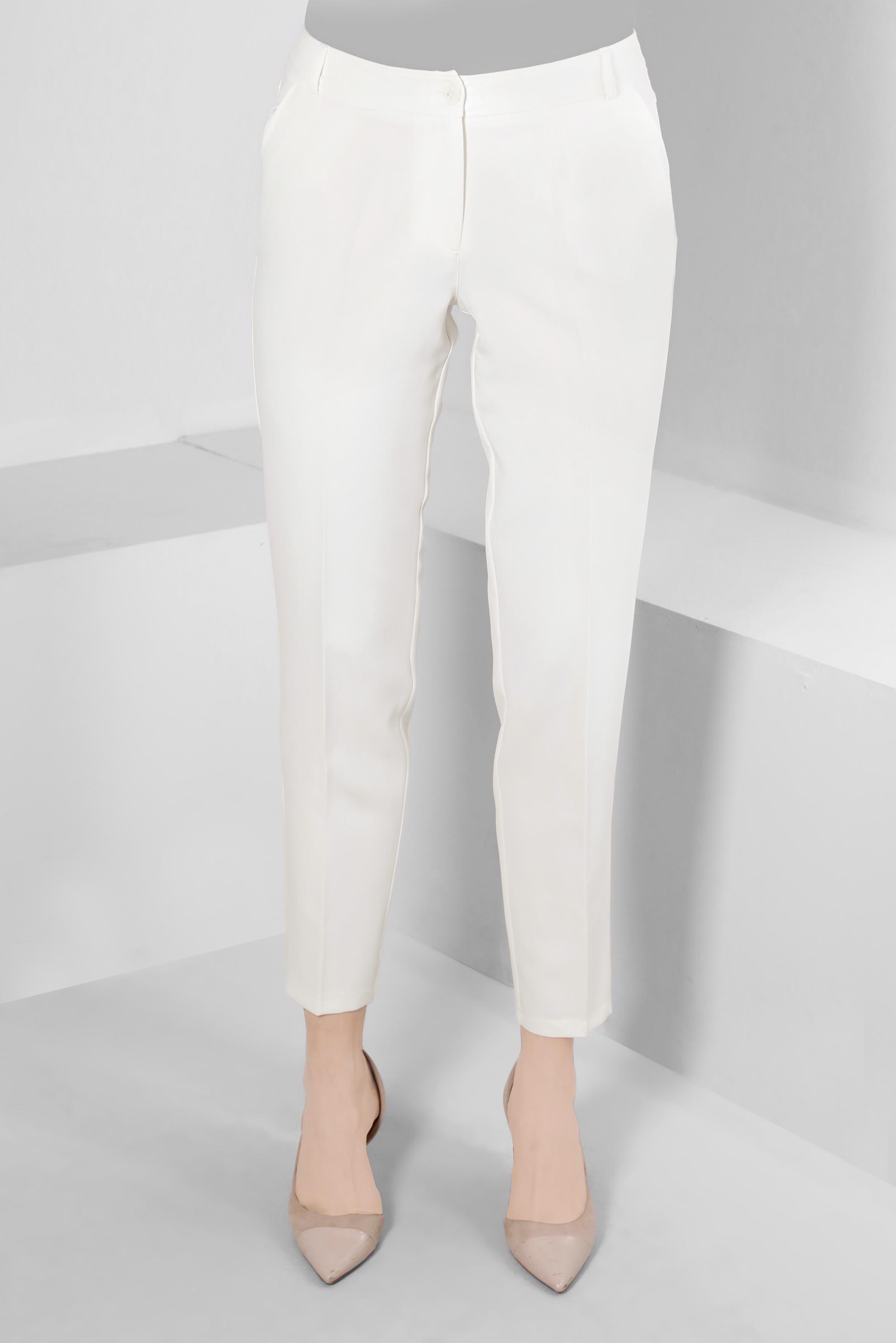 Tesettür giyim BEYAZ DAR PAÇA PANTOLON 70477