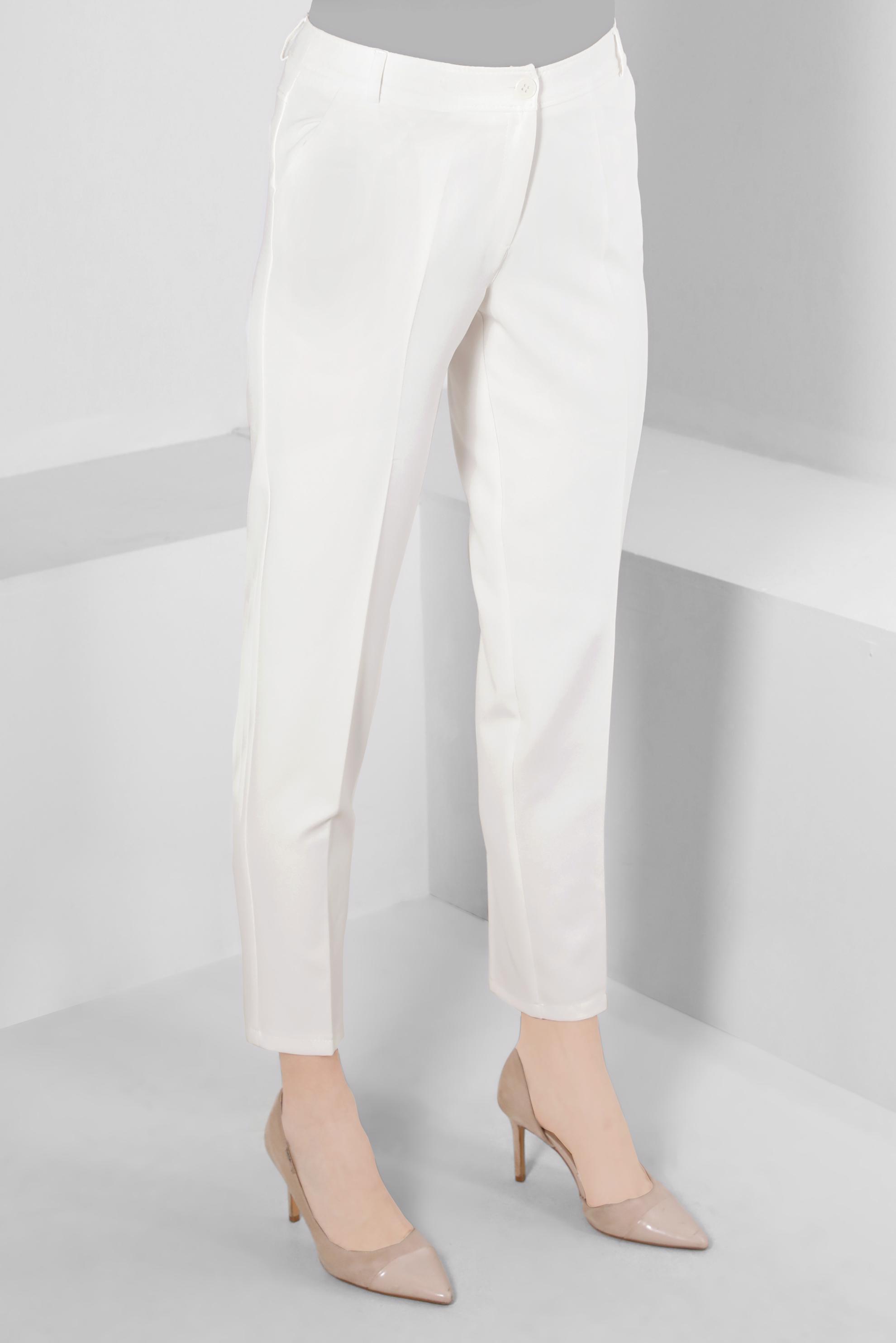 Tesettür giyim BEYAZ DAR PAÇA PANTOLON 70477