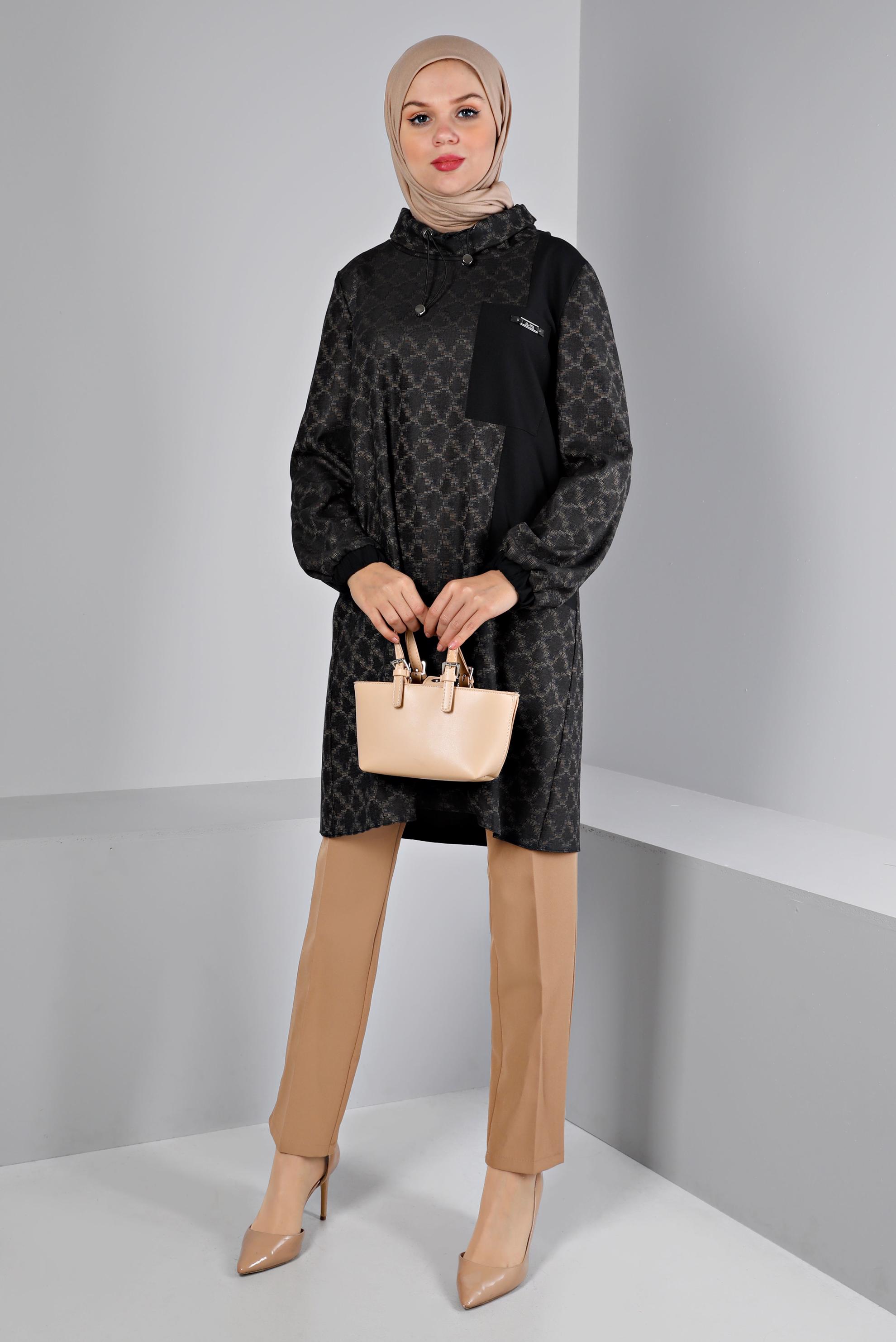 Tesettür giyim BEJ DAR PAÇA PANTOLON 70477