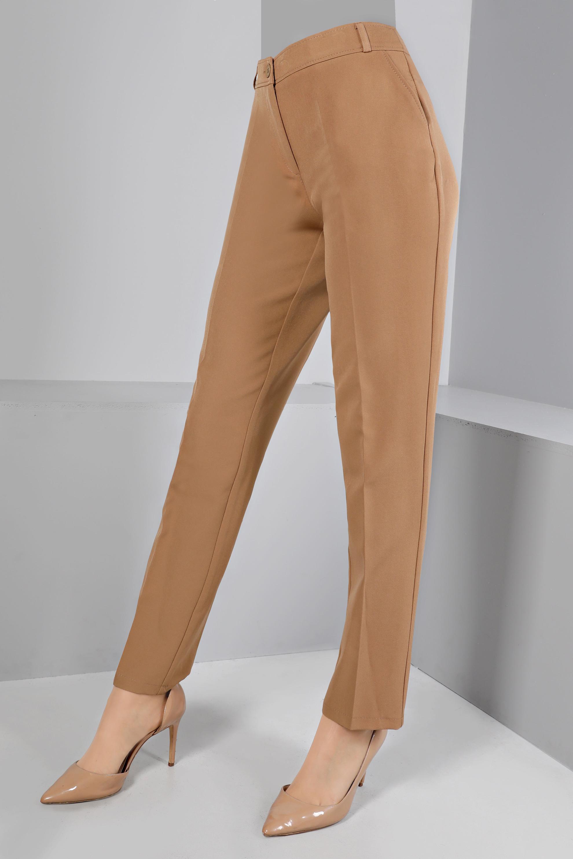 Tesettür giyim BEJ DAR PAÇA PANTOLON 70477