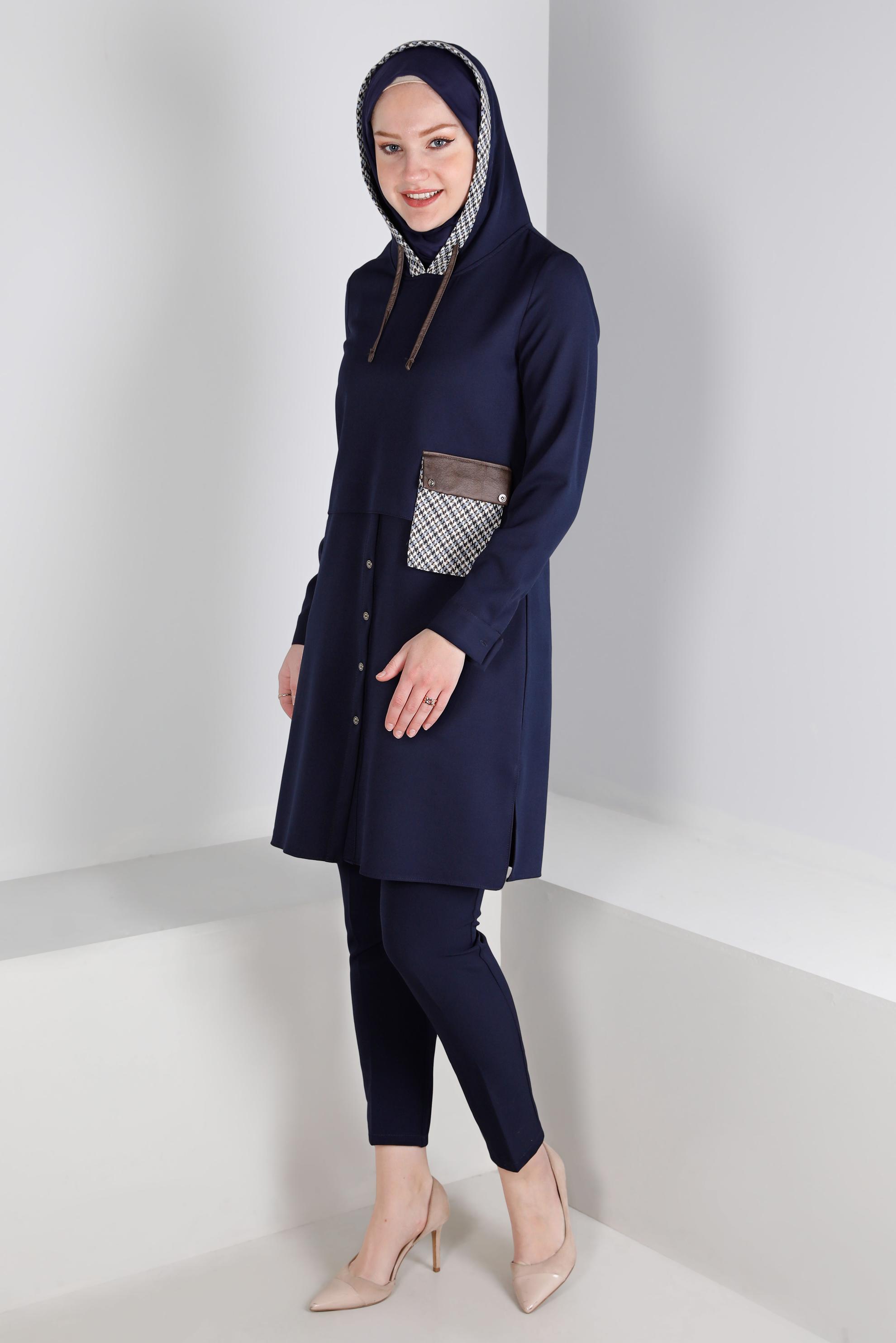 Tesettür giyim LACİVERT DAR PAÇA PANTOLON 70477