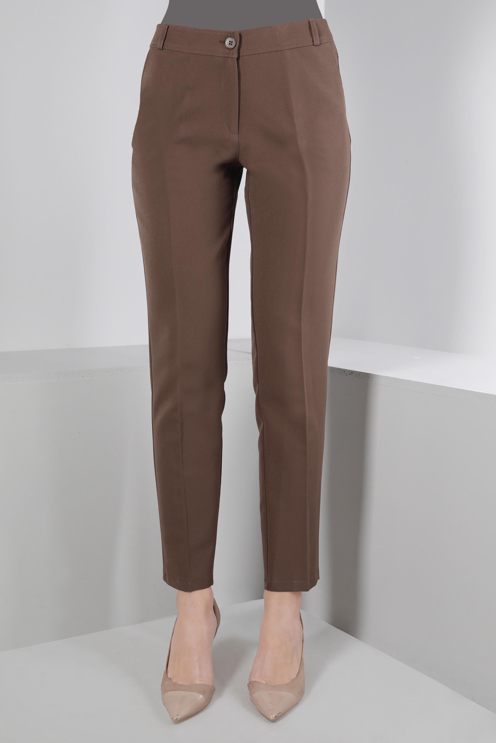 Tesettür giyim VİZON DAR PAÇA PANTOLON 70477