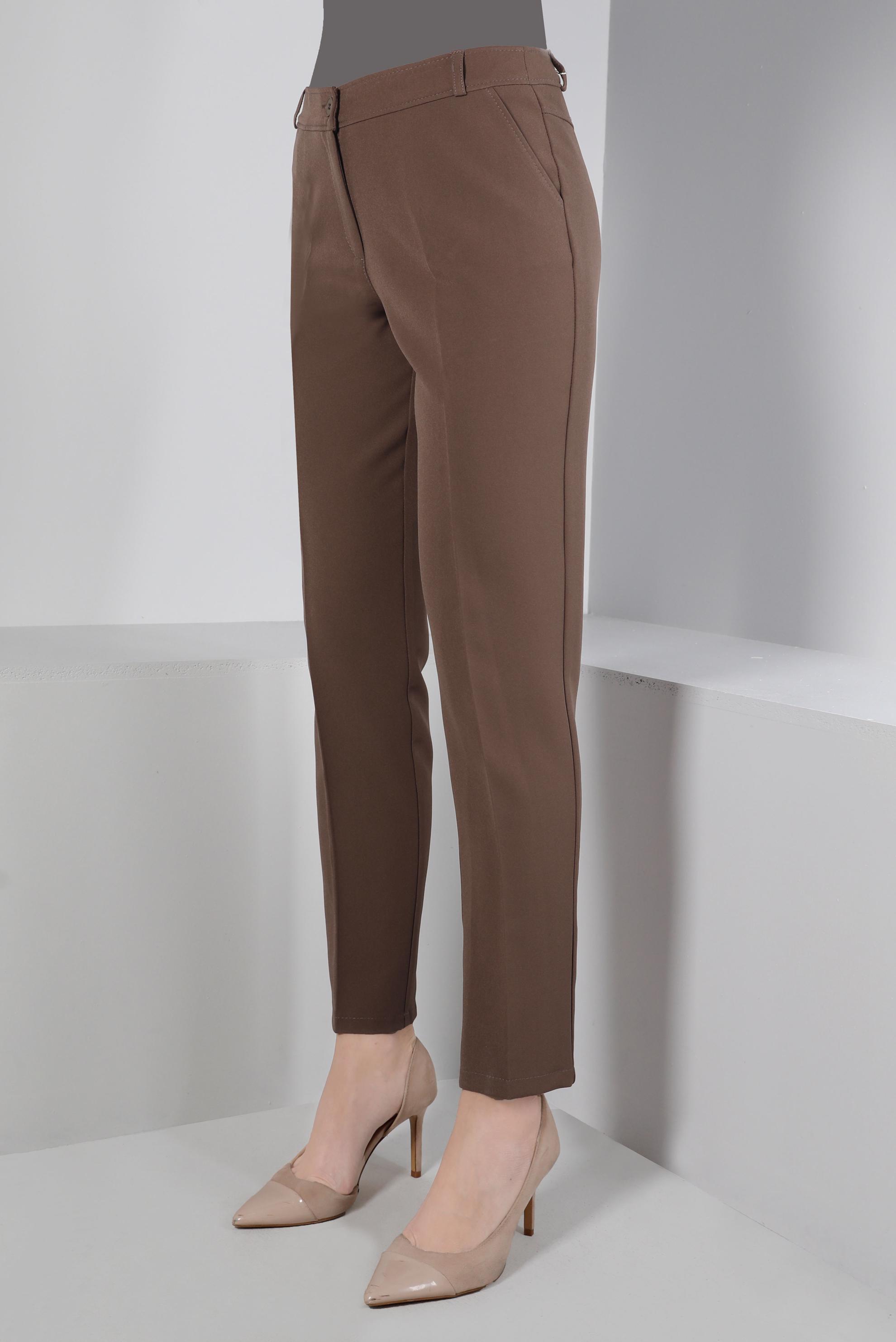 Tesettür giyim VİZON DAR PAÇA PANTOLON 70477