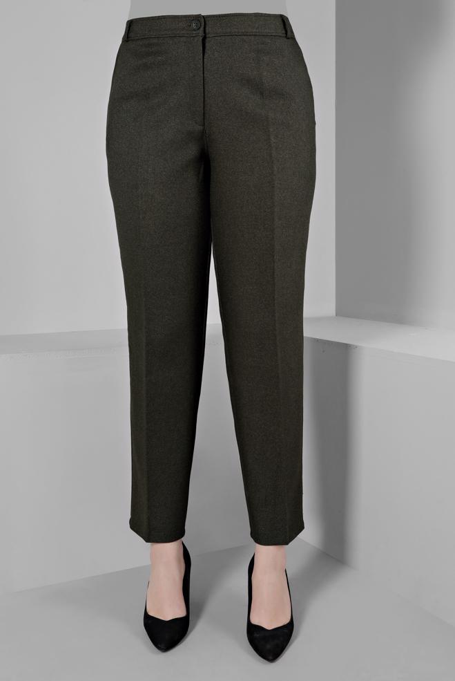 Vêtements hijab KAKI PANTALON CLASSIQUE COUPE DROITE 70478 - ALVİNA