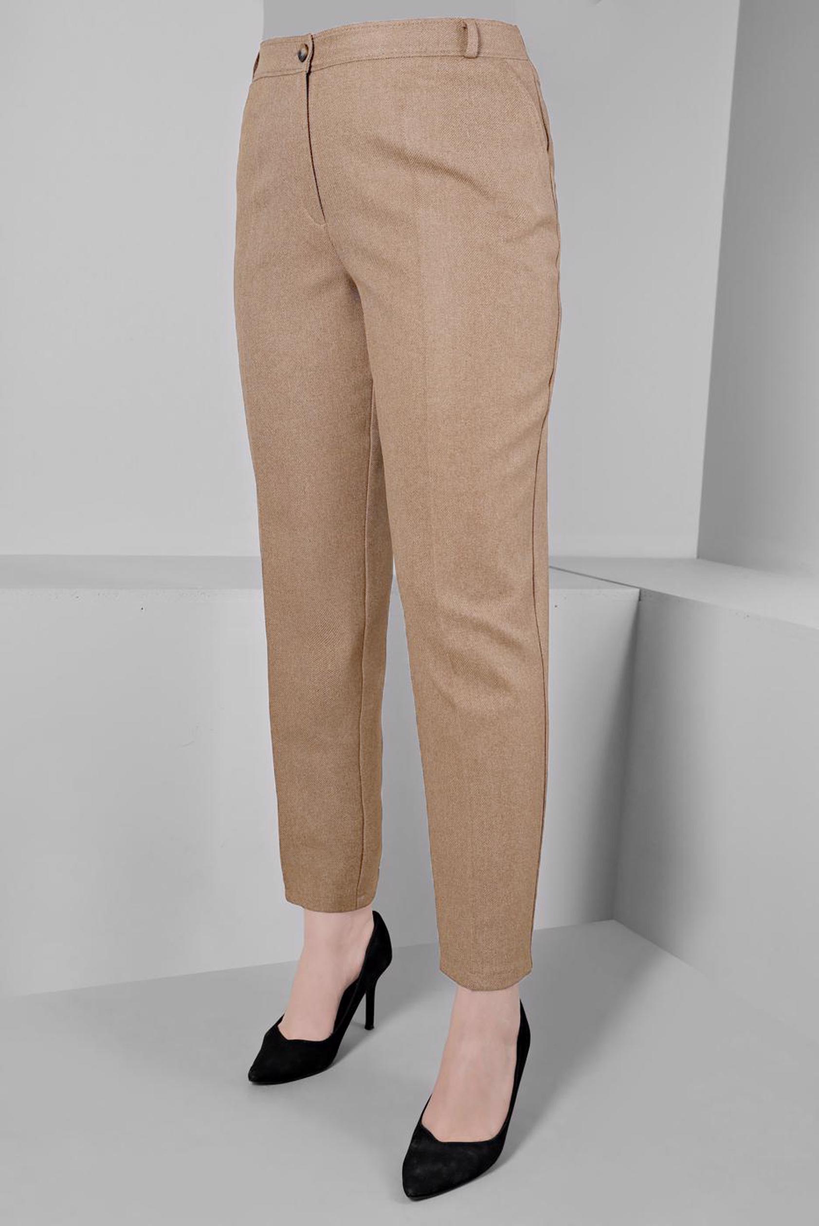 Tesettür giyim KAHVE DÜZ KESİM KLASİK PANTOLON 70478