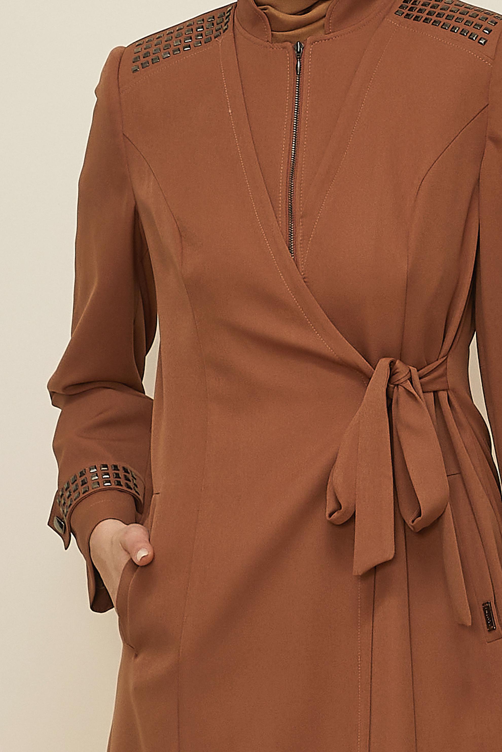 Vêtements hijab TABA PARDESSUS DÉTAIL NOUÉ 10677