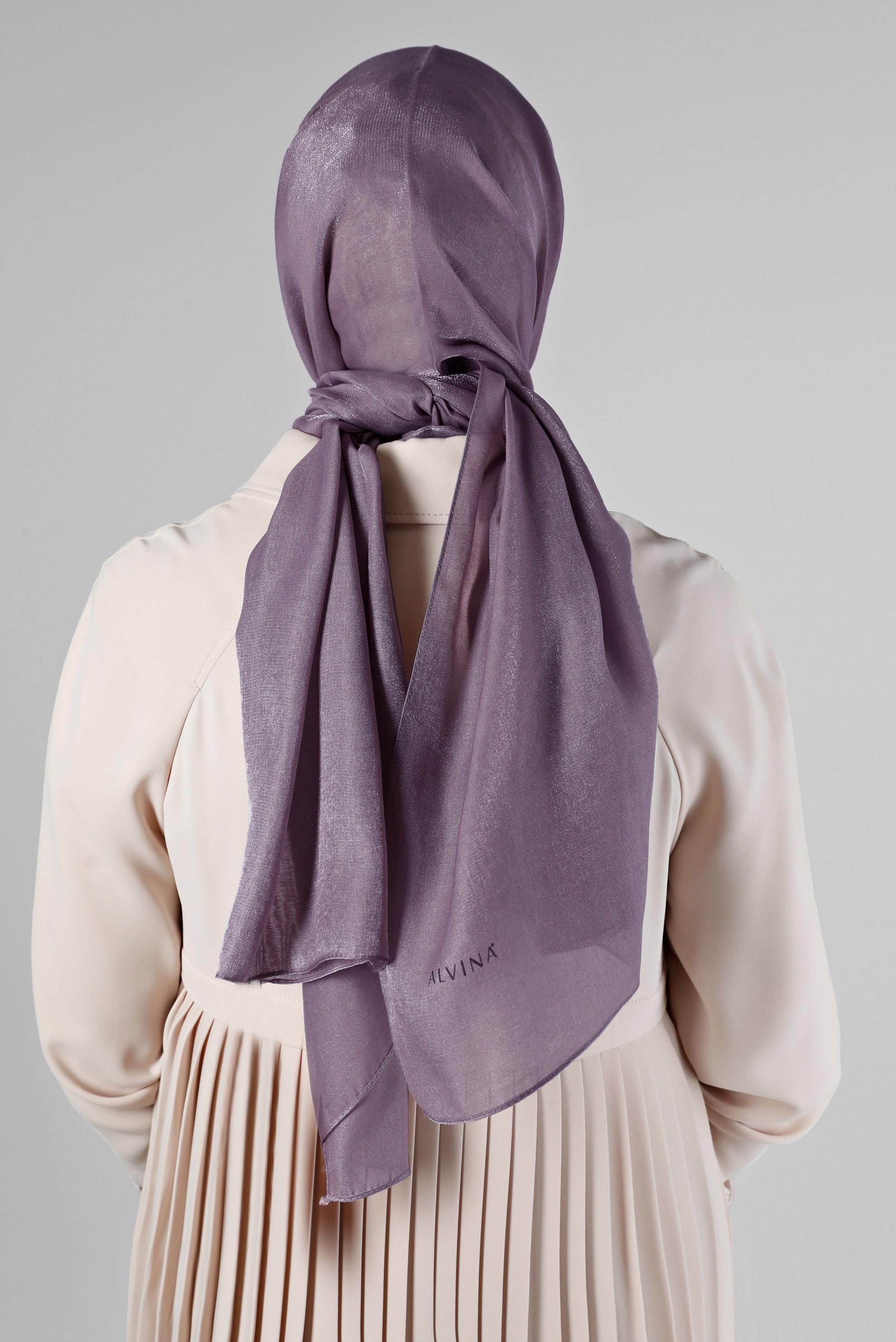 Tesettür giyim RENKSİZ ALVİNA PARILTI BANTLI ŞAL 8210