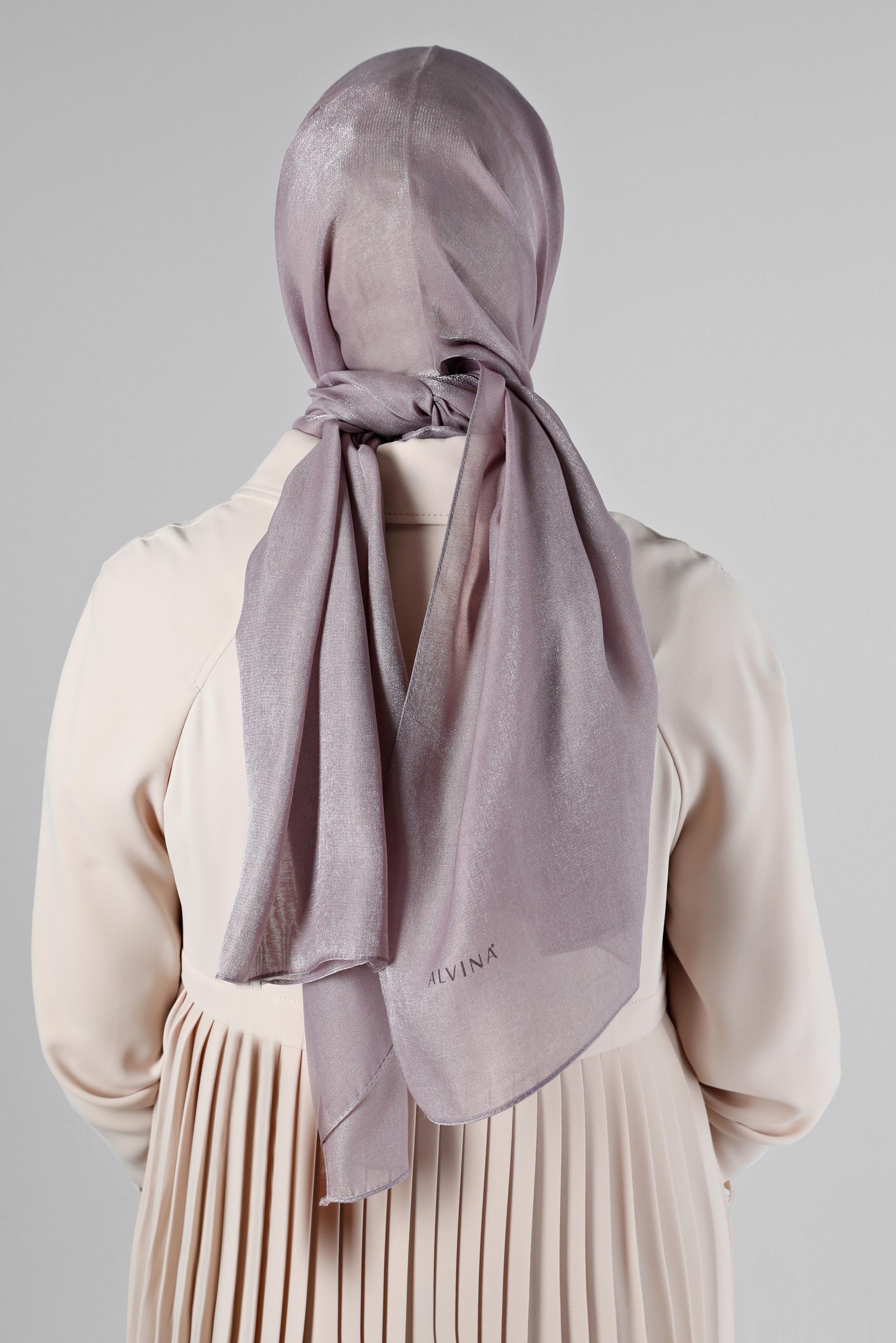 Tesettür giyim SİYAH ALVİNA PARILTI BANTLI ŞAL 8210