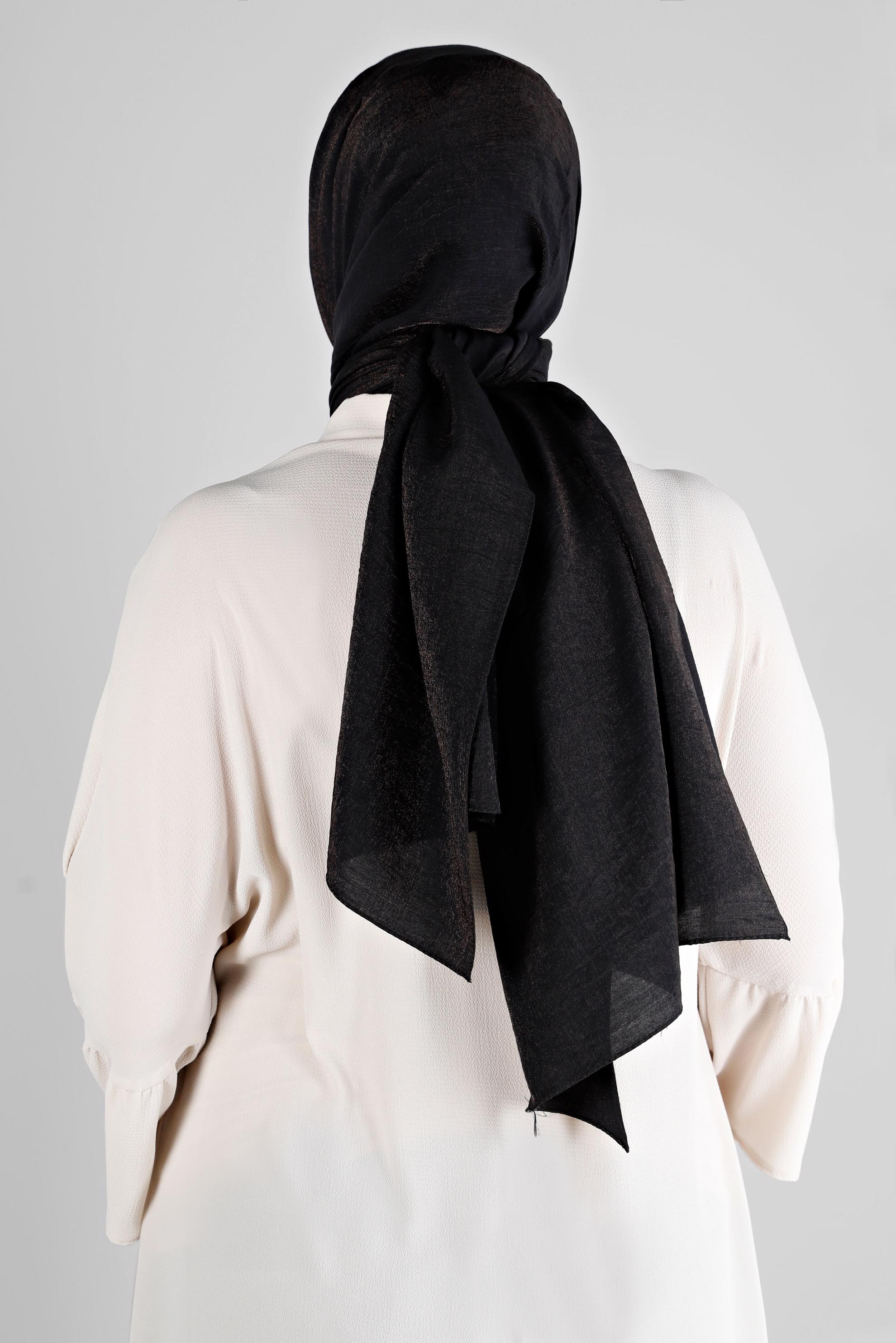 Hijab clothing BLACK ALVİNA COTTON SHAWL 8213 