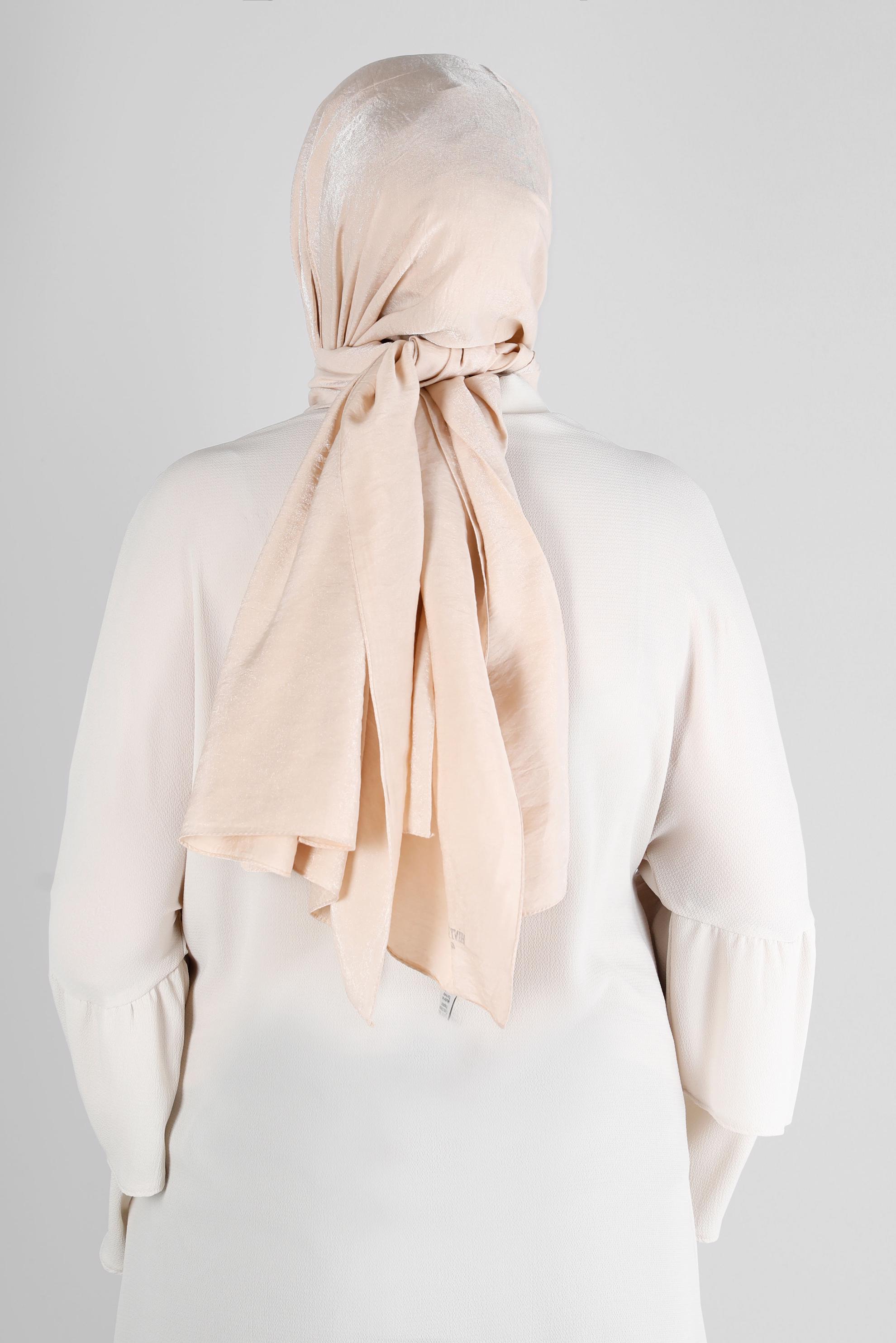 Tesettür giyim BEJ ALVİNA YERLİ PAMUK ŞAL 8213 