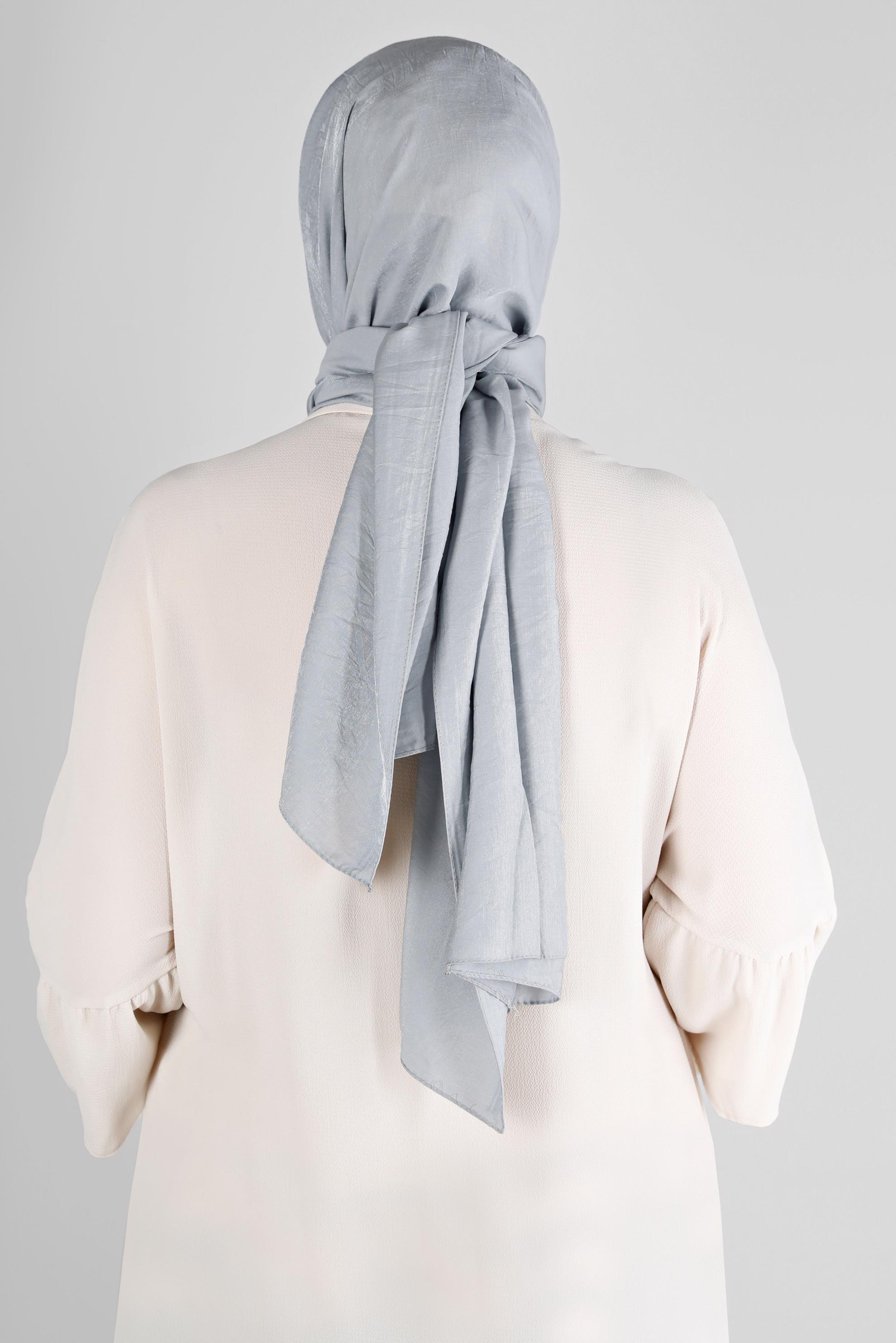 Tesettür giyim GRİ ALVİNA YERLİ PAMUK ŞAL 8213 