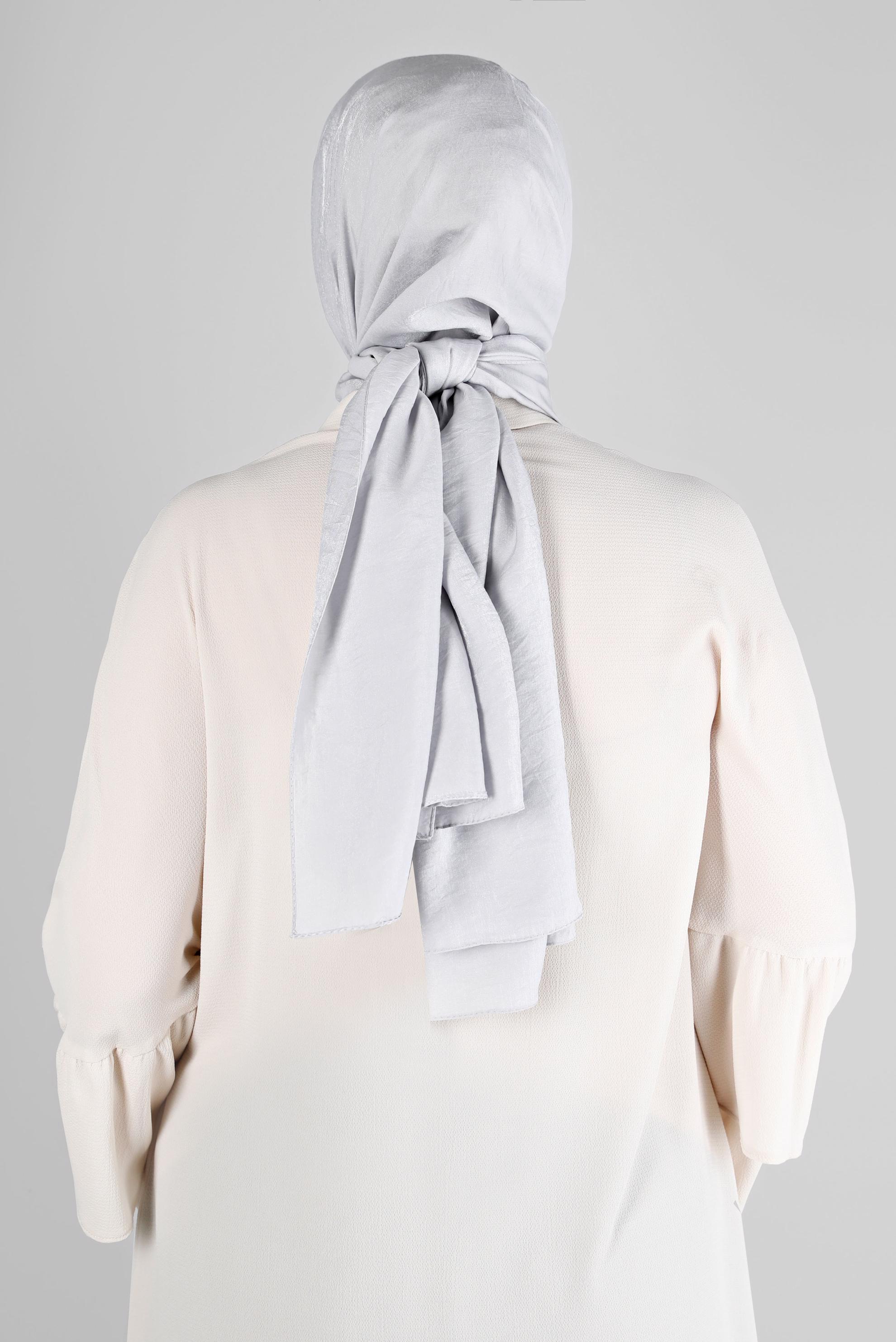 Tesettür giyim GÜMÜŞ ALVİNA YERLİ PAMUK ŞAL 8213 