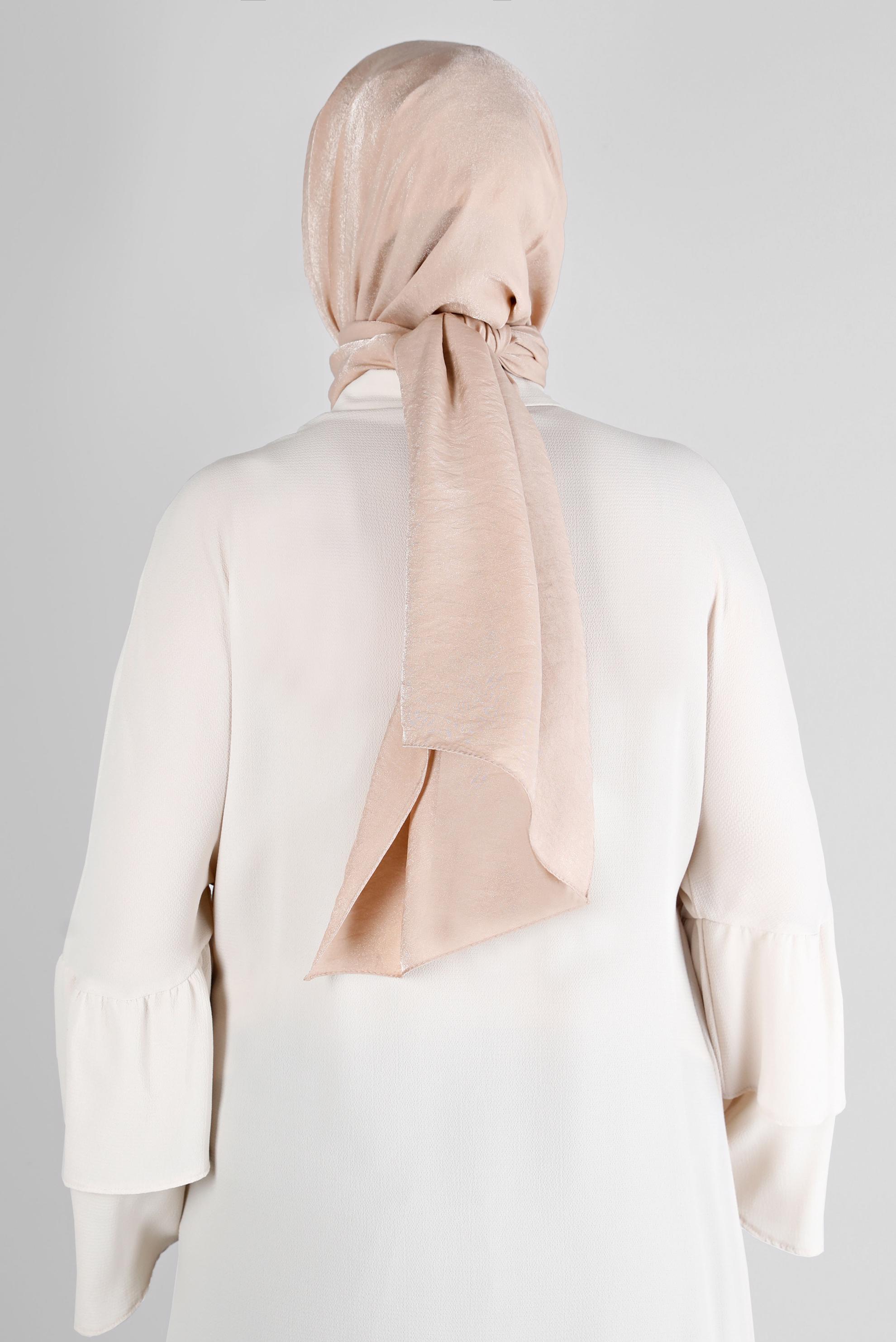 Tesettür giyim BEJ ALVİNA YERLİ PAMUK ŞAL 8213 