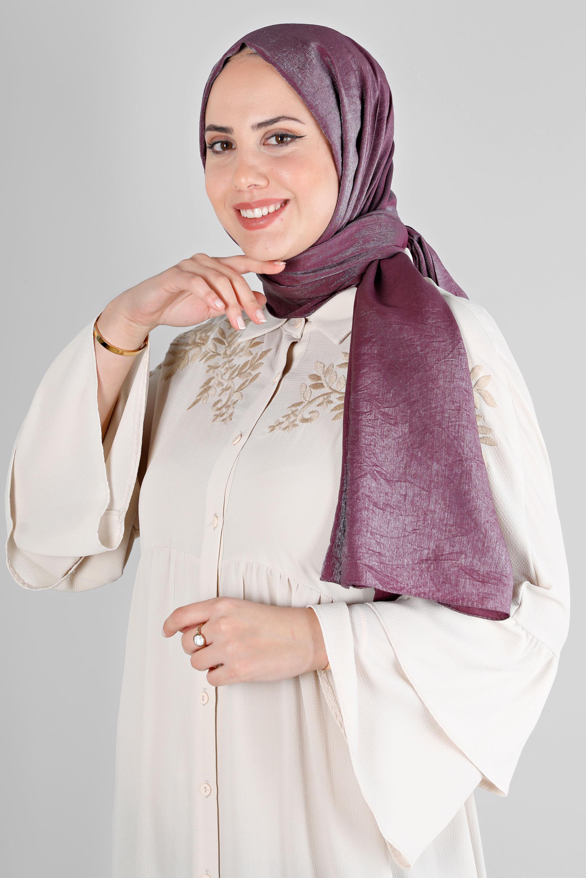 Tesettür giyim MÜRDÜM ALVİNA YERLİ PAMUK ŞAL 8213 