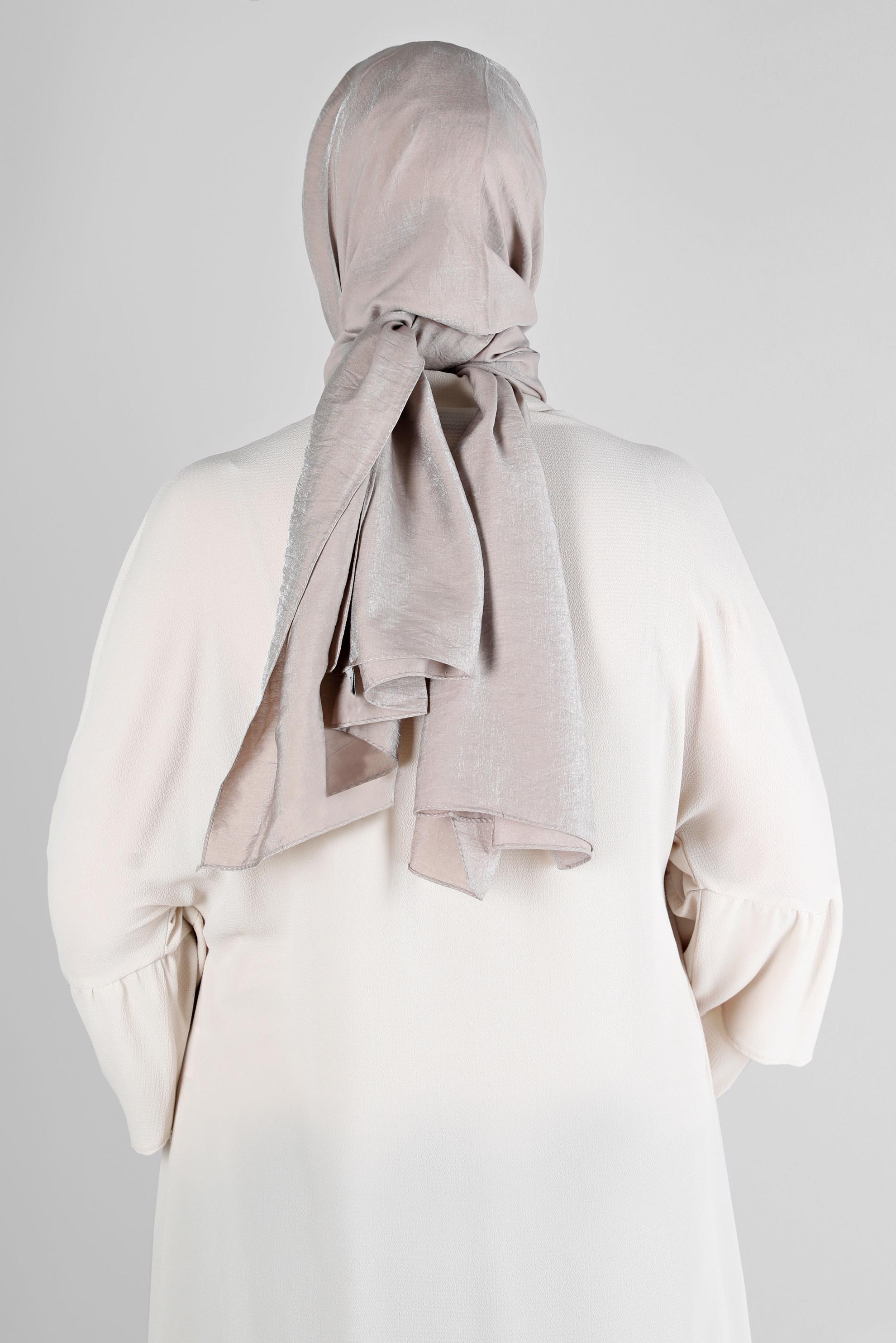 Tesettür giyim VİZON ALVİNA YERLİ PAMUK ŞAL 8213 