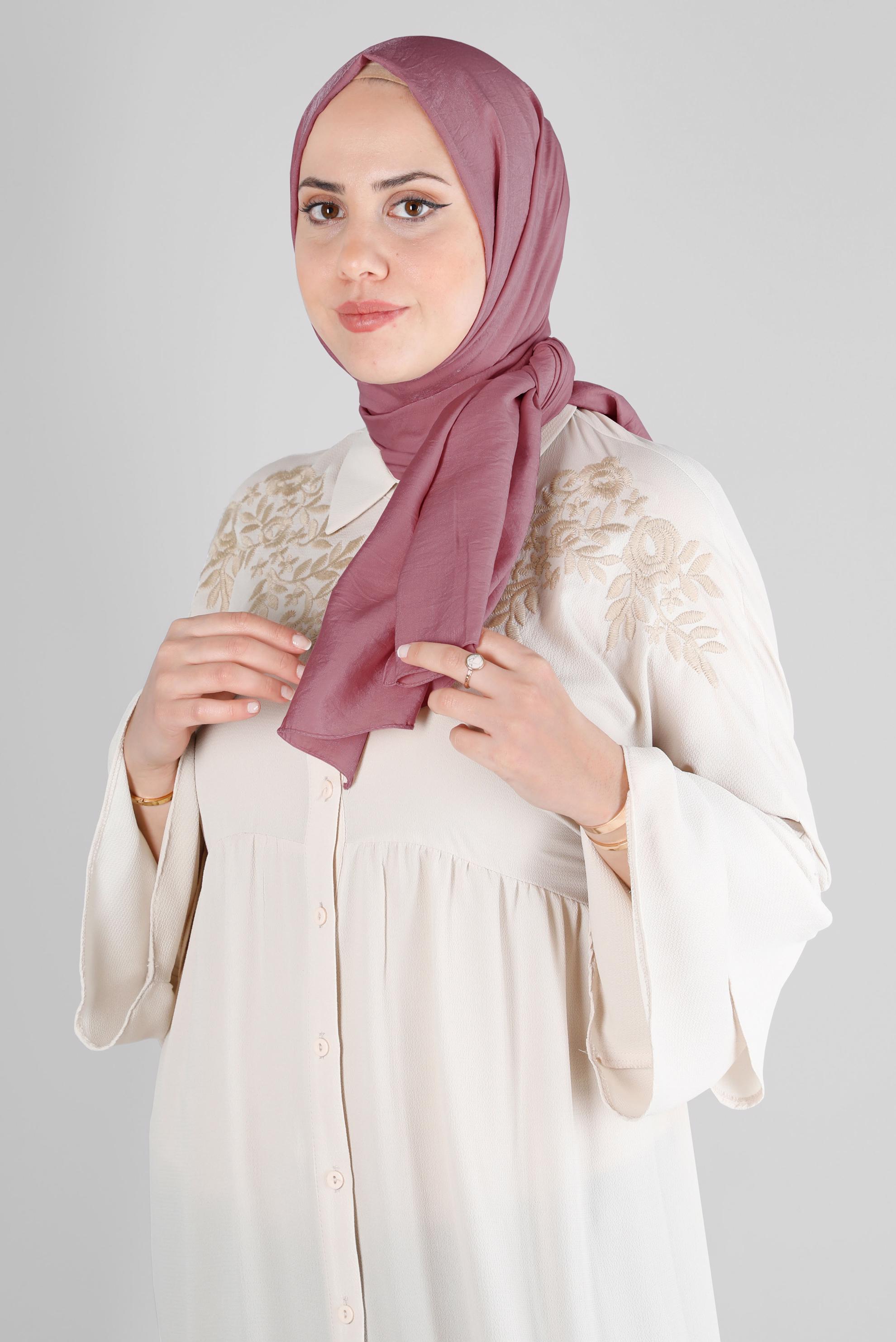 Tesettür giyim PUDRA ALVİNA YERLİ PAMUK ŞAL 8213 