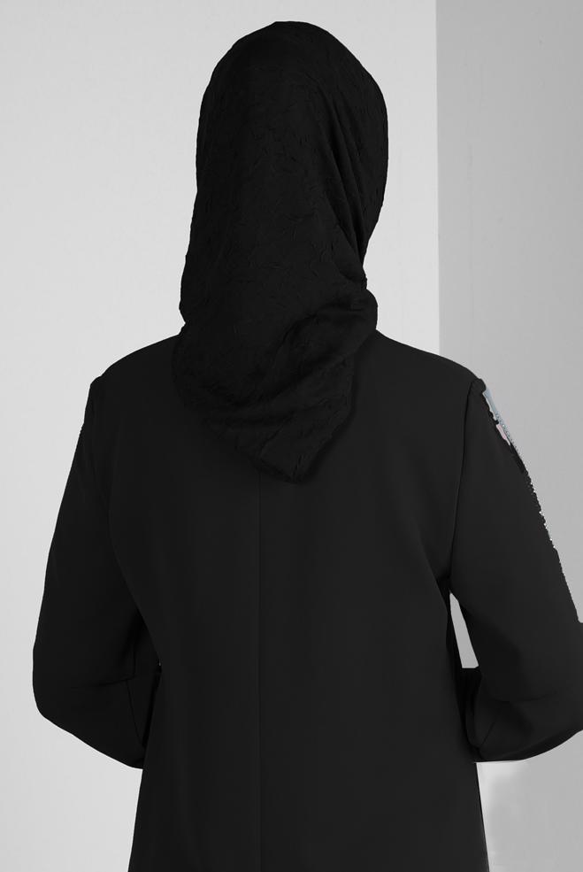 Vêtements hijab NOIR CHÂLE CRÊPE ALVINA 8221 - ALVİNA