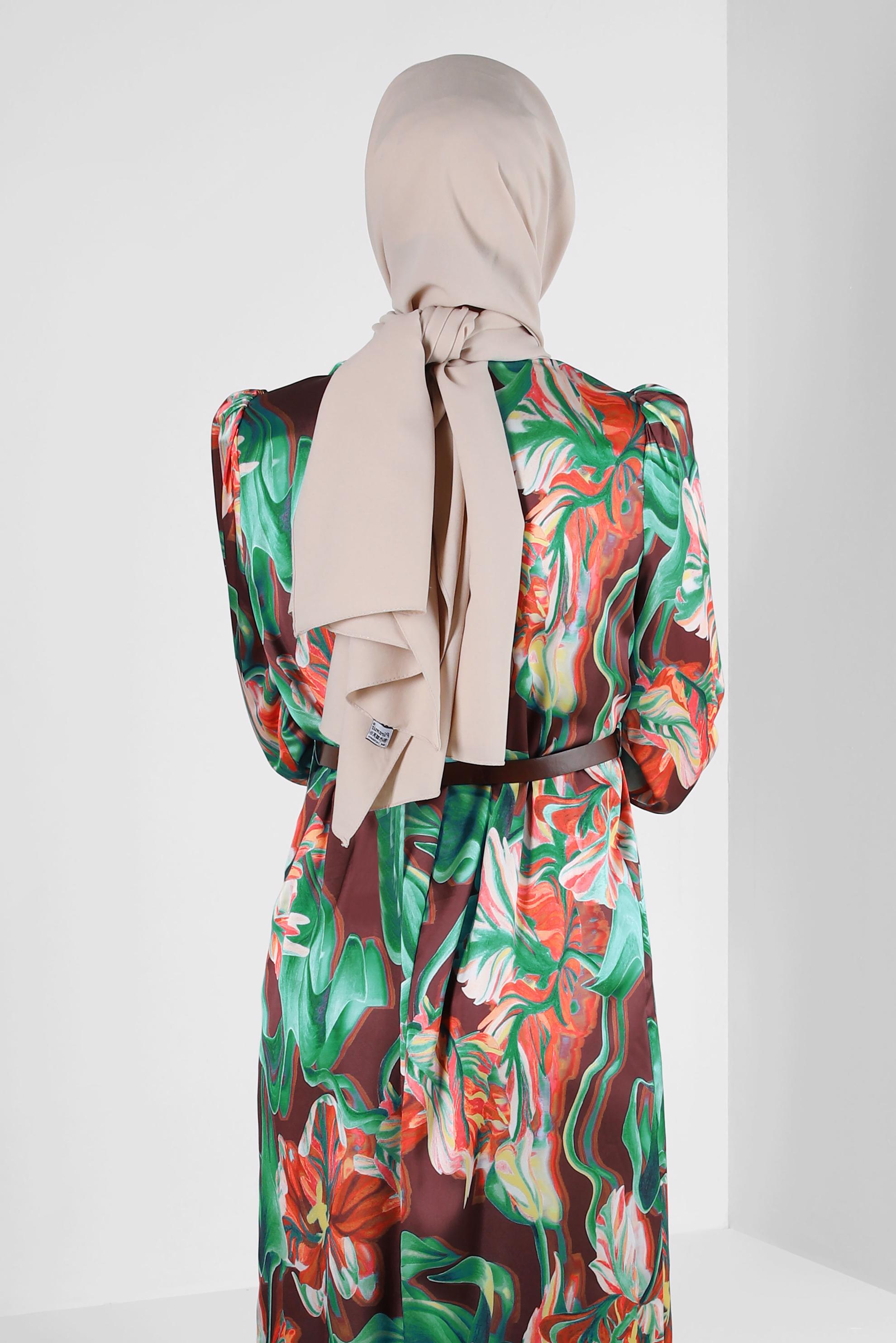 Vêtements hijab BEIGE CHÂLE CRÊPE ALVINA 8221