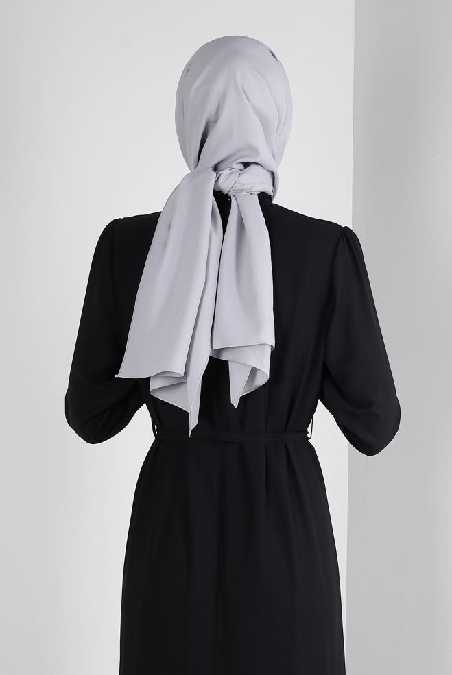 Vêtements hijab GRIS CHÂLE CRÊPE ALVINA 8221 - ALVİNA