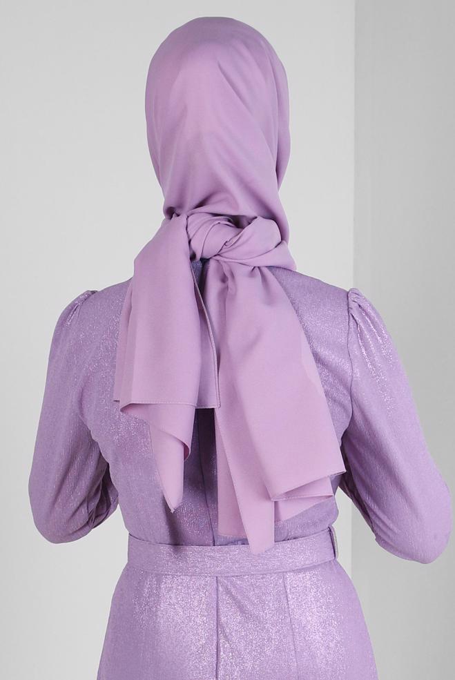 Vêtements hijab POURPRE CHÂLE CRÊPE ALVINA 8221 - ALVİNA