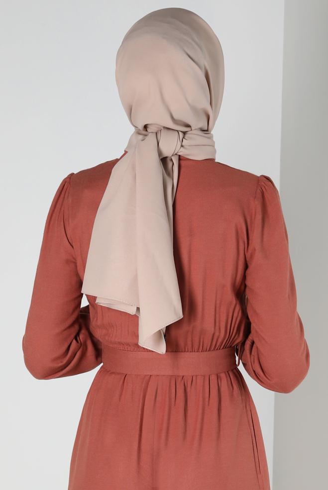 Vêtements hijab BEIGE CHÂLE CRÊPE ALVINA 8221 - ALVİNA